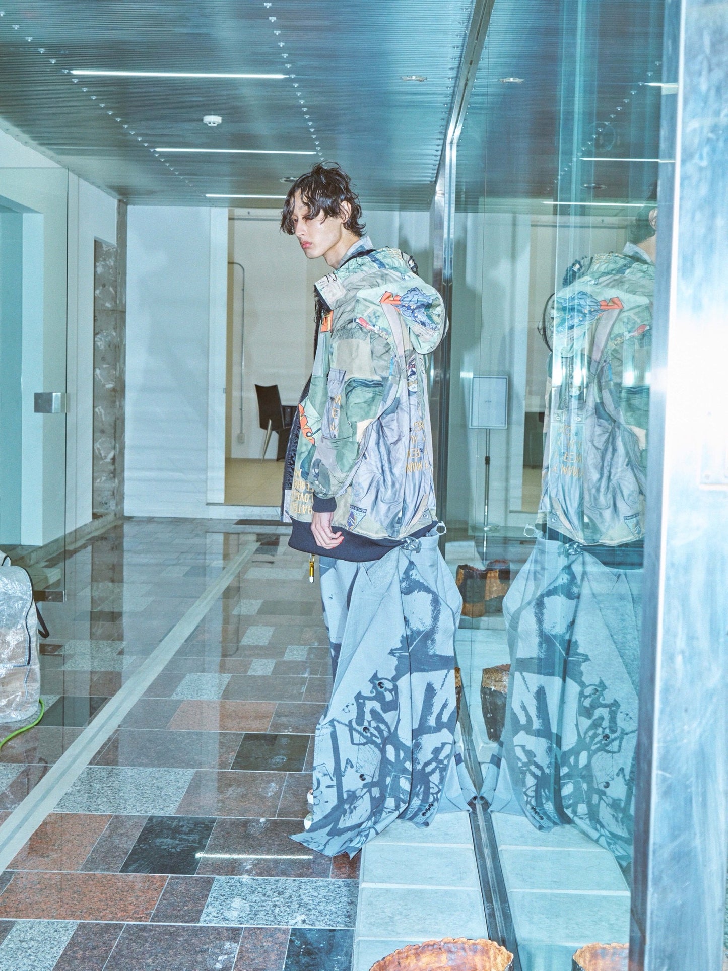BODYSONG. / 先行予約 ROUND SILHOUETTE TROMPE L'OEIL N2B JUV - KHAKI