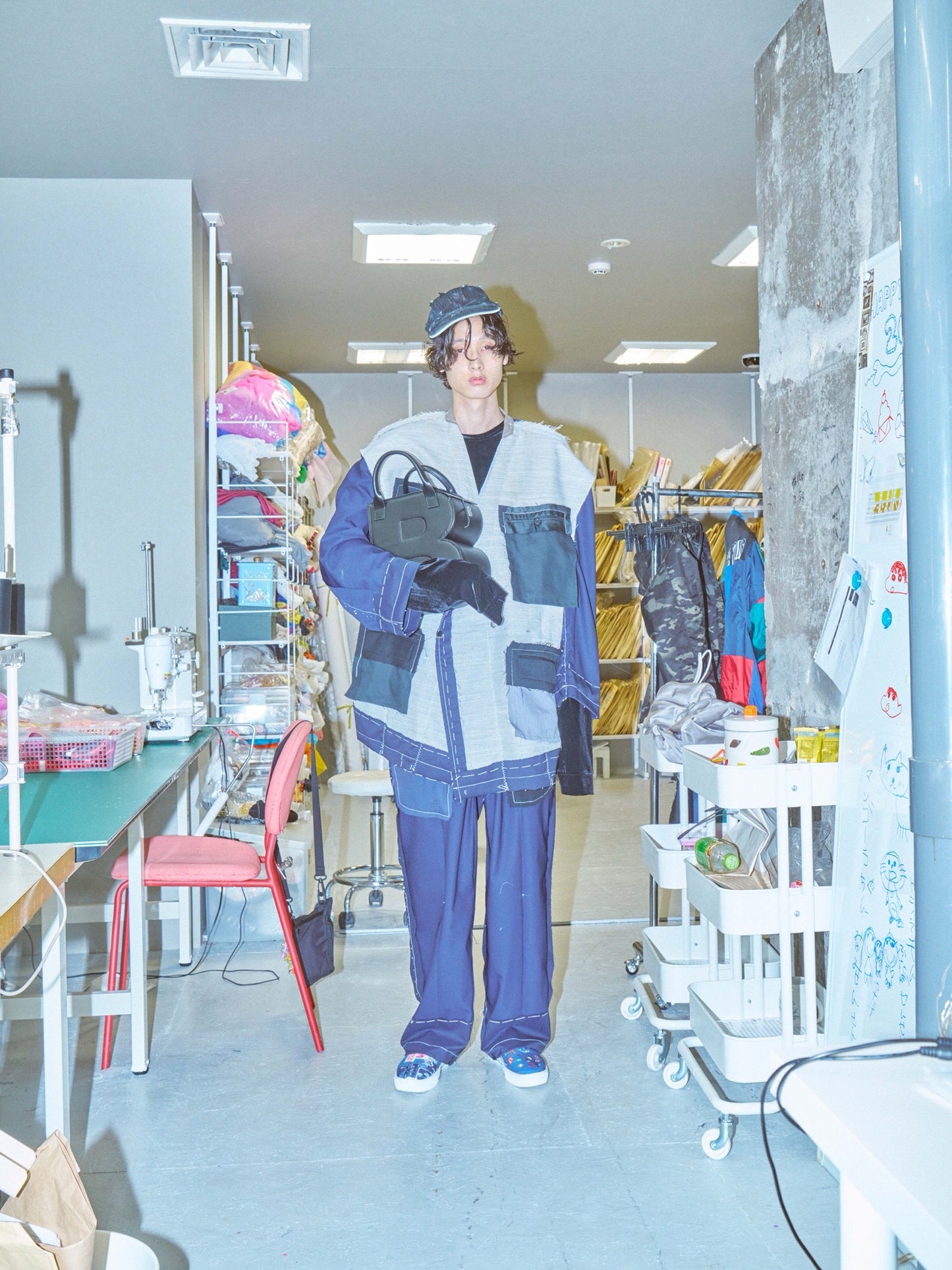 BODYSONG. / 先行予約 INSIDE-OUT BASTING STITCH JK - NAVY