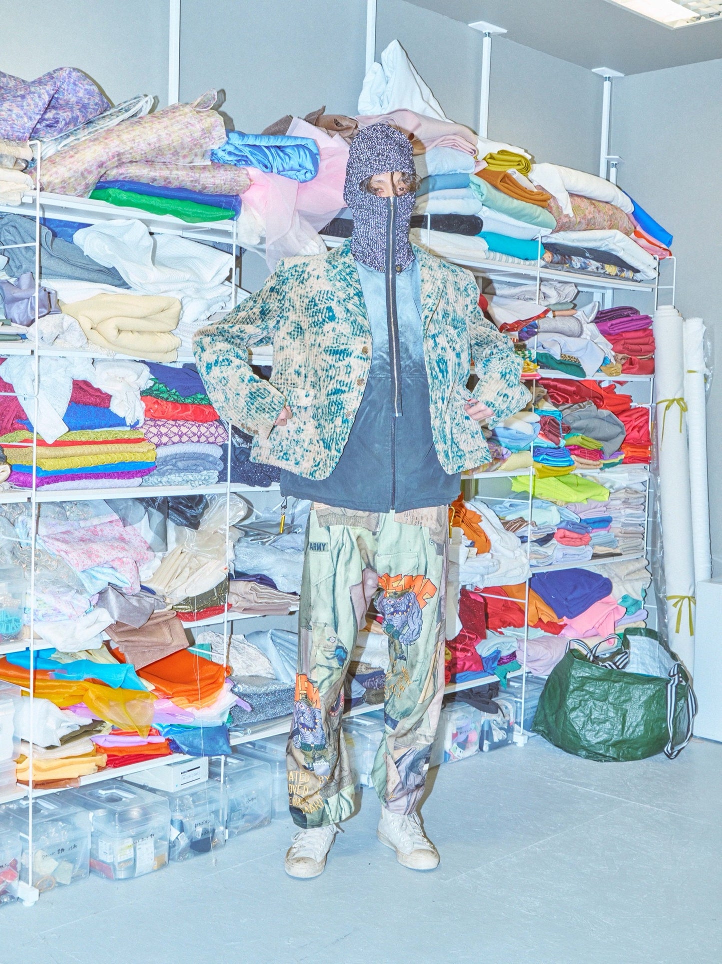BODYSONG. / 3D CUT TROUSERS TROMPE L'OEIL JUV - KHAKI