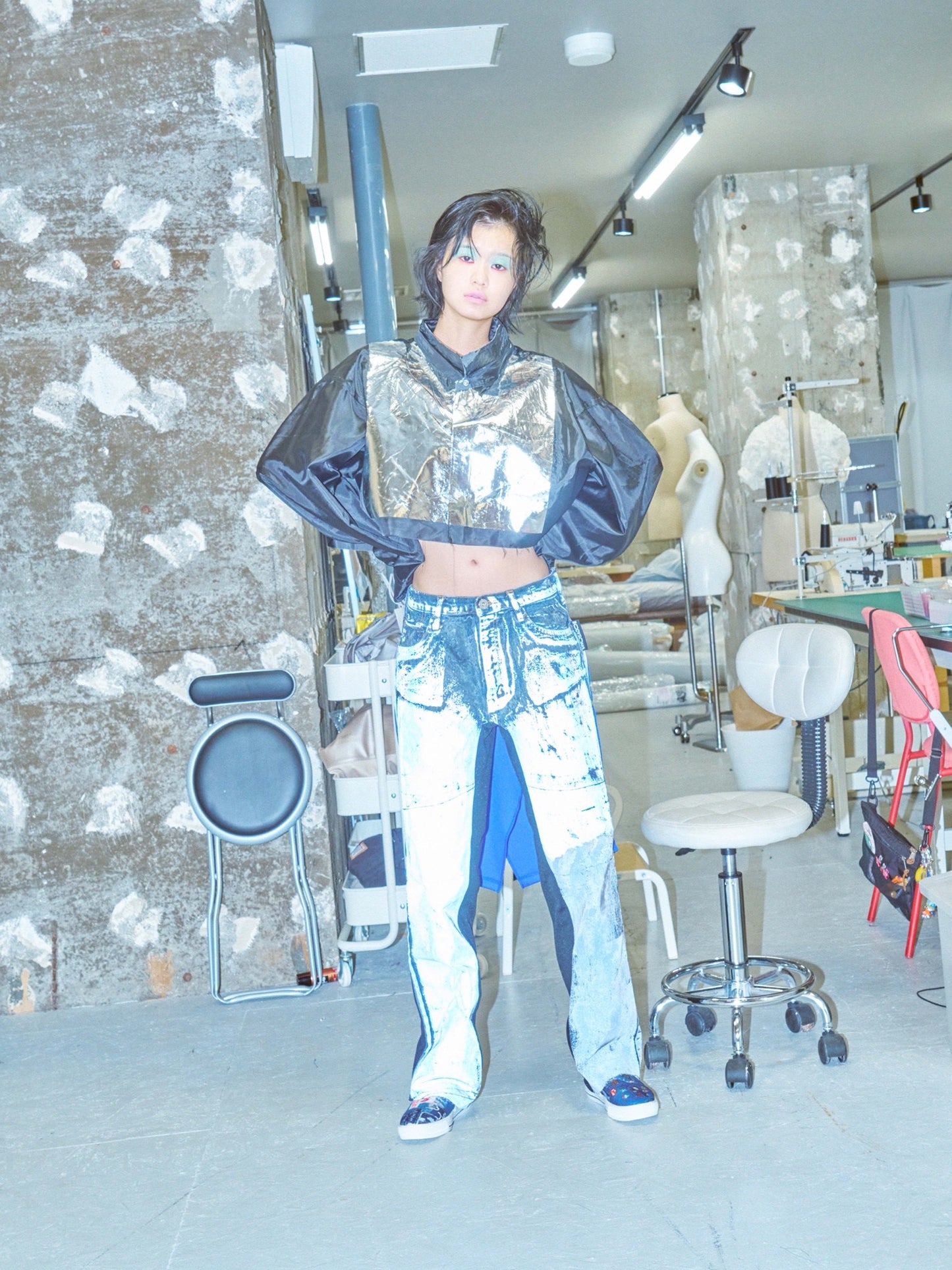 BODYSONG. / 先行予約 SLIPON/TROMPE L'OEIL JUV - BLUE