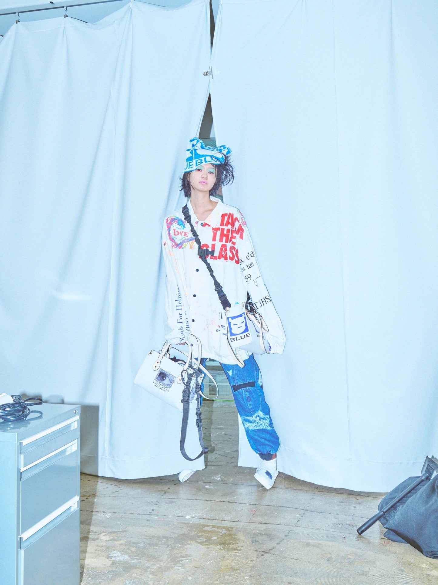 BODYSONG. / 先行予約 DECONSTRUCTED / RECONSTRUCTED VINTAGE T/COACH JACKET - WHITE