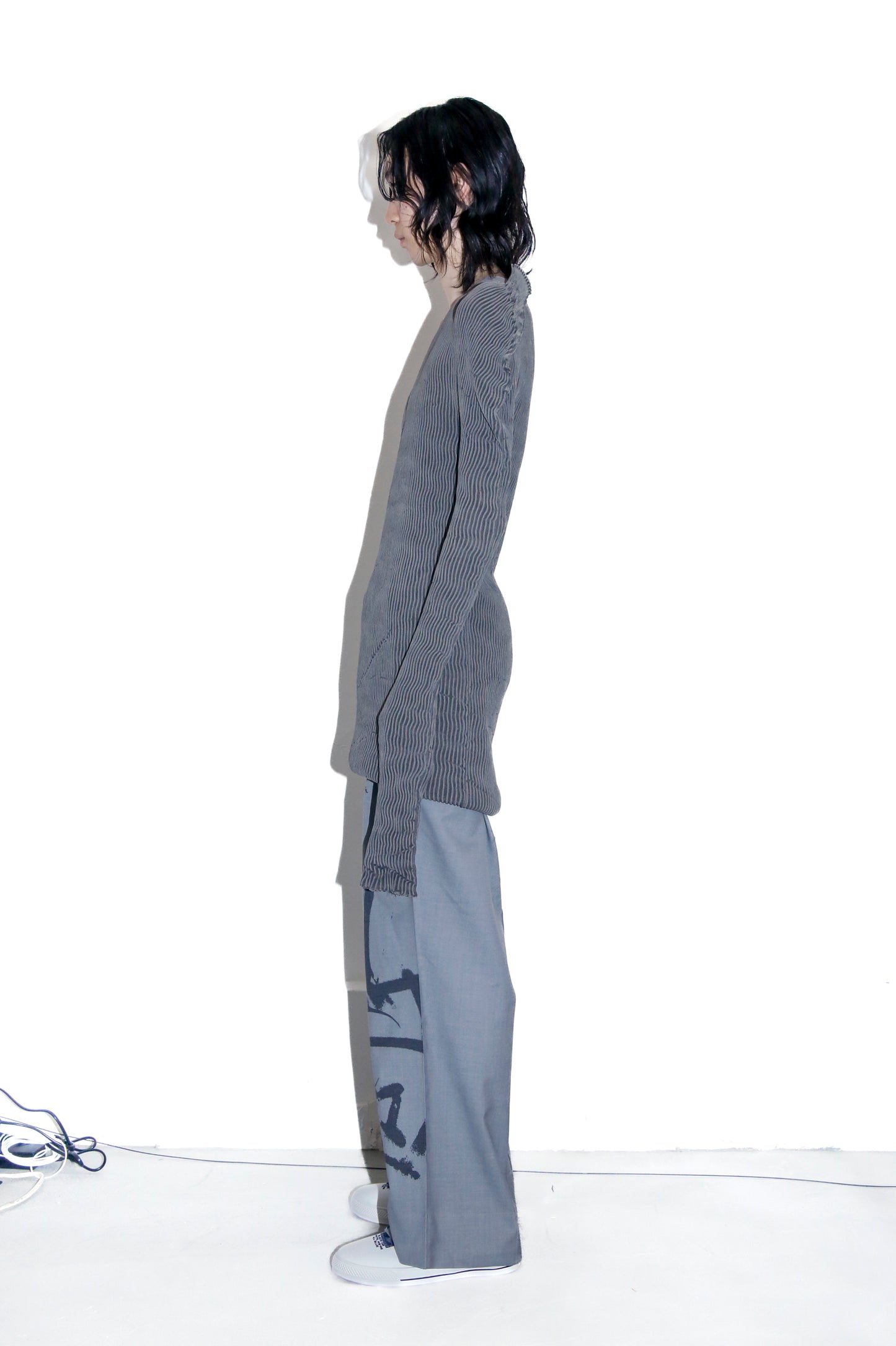 BODYSONG. / 先行予約 SEAMLESS THIN KNIT F25 / RIB - GREY