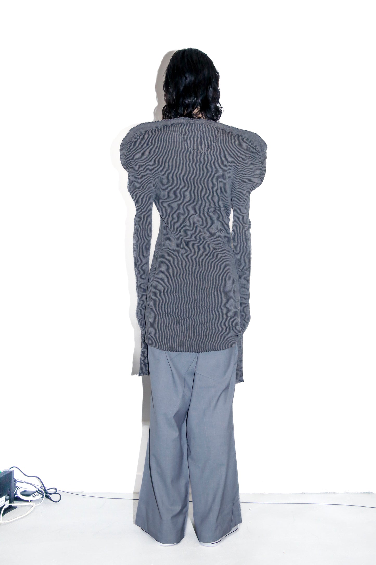 BODYSONG. / 先行予約 SEAMLESS THIN KNIT F25 / RIB - GREY