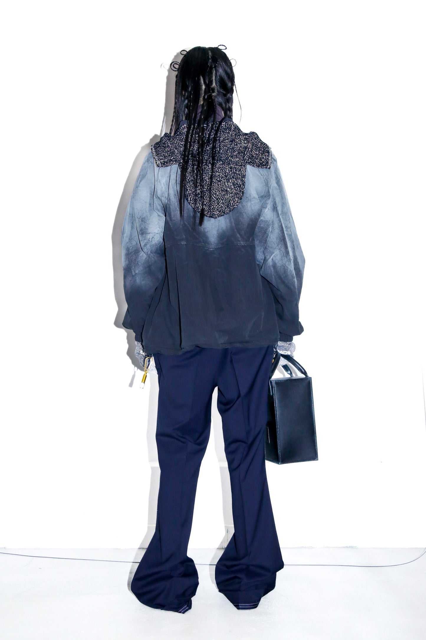 BODYSONG. / 先行予約 SPRAY PIGMENT-DYED BALACLAVA JACKET - BLACK