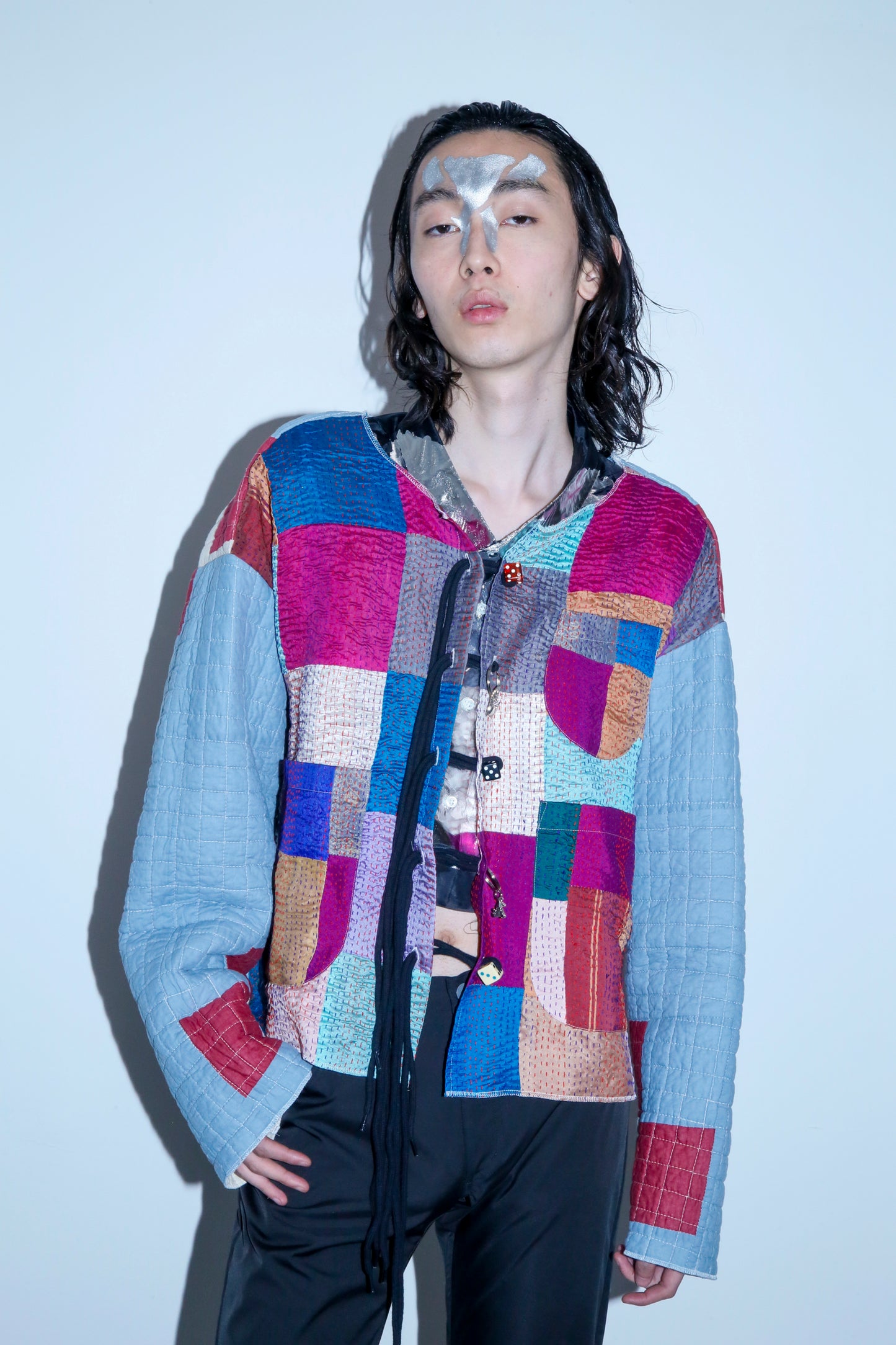 BODYSONG. / 先行予約 PATCHWORK KANTHA EMB QUILTED JACKET - MIX