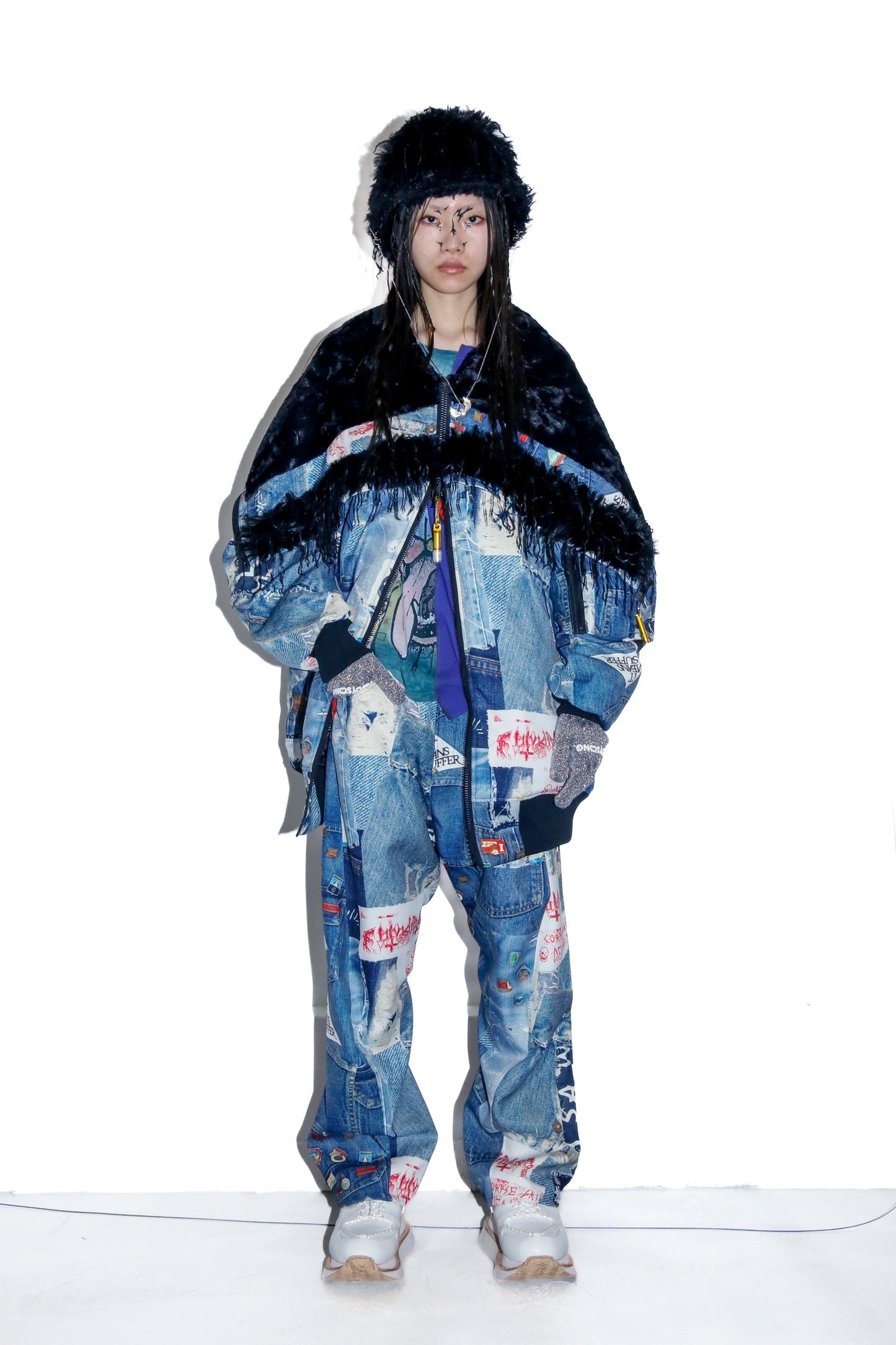BODYSONG. / ROUND SILHOUETTE TROMPE L'OEIL N2B JUV - BLUE