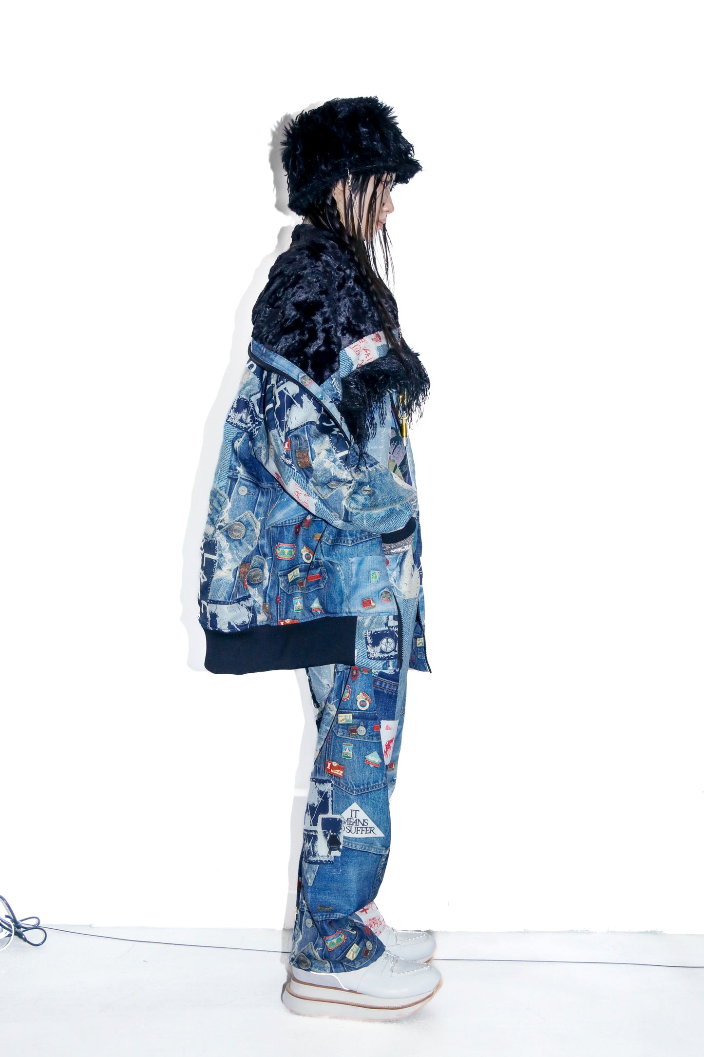BODYSONG. / ROUND SILHOUETTE TROMPE L'OEIL N2B JUV - BLUE