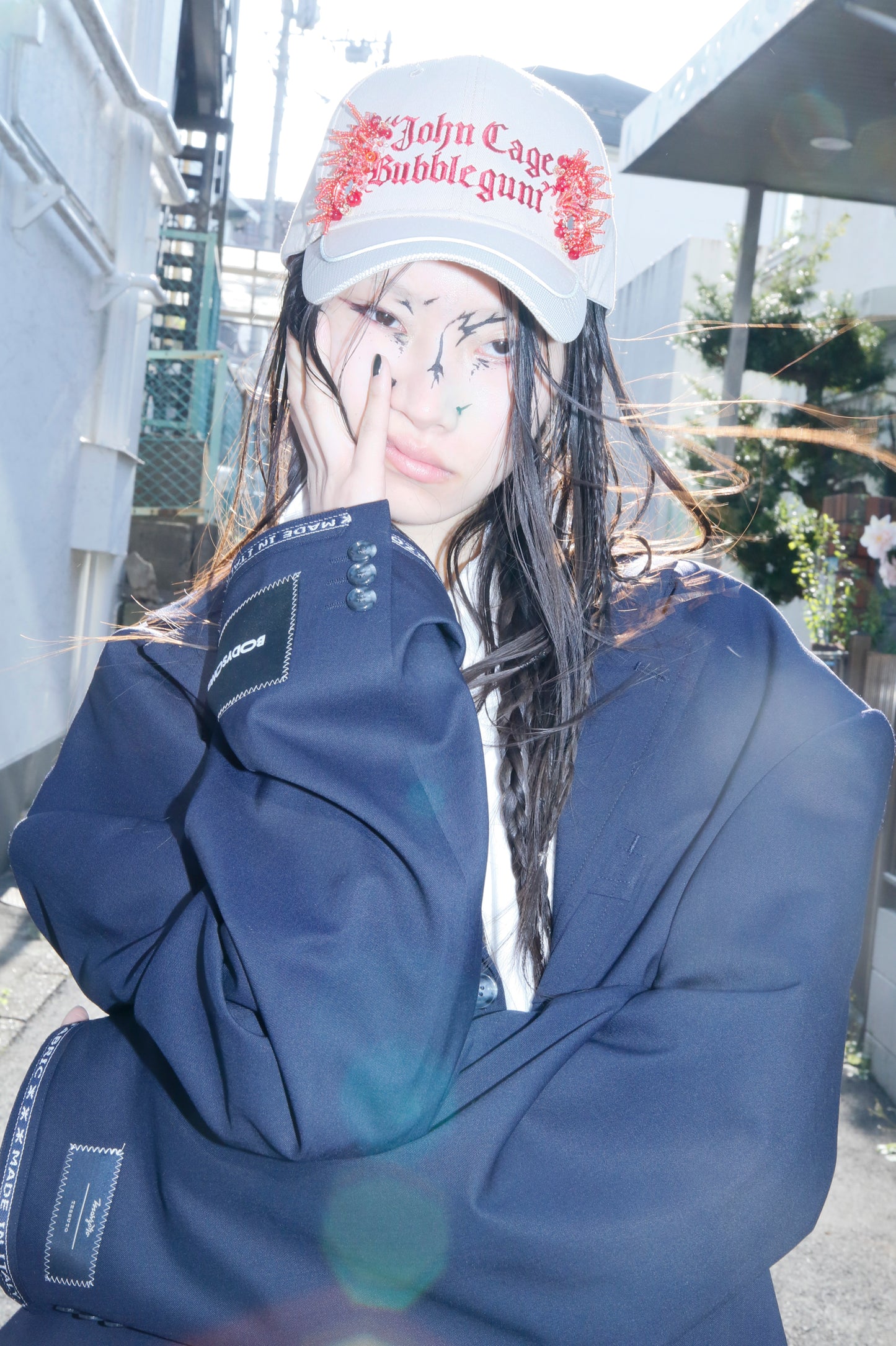 BODYSONG. / 先行予約 ROUND SILHOUETTE SHORT JACKET LUXE - NAVY