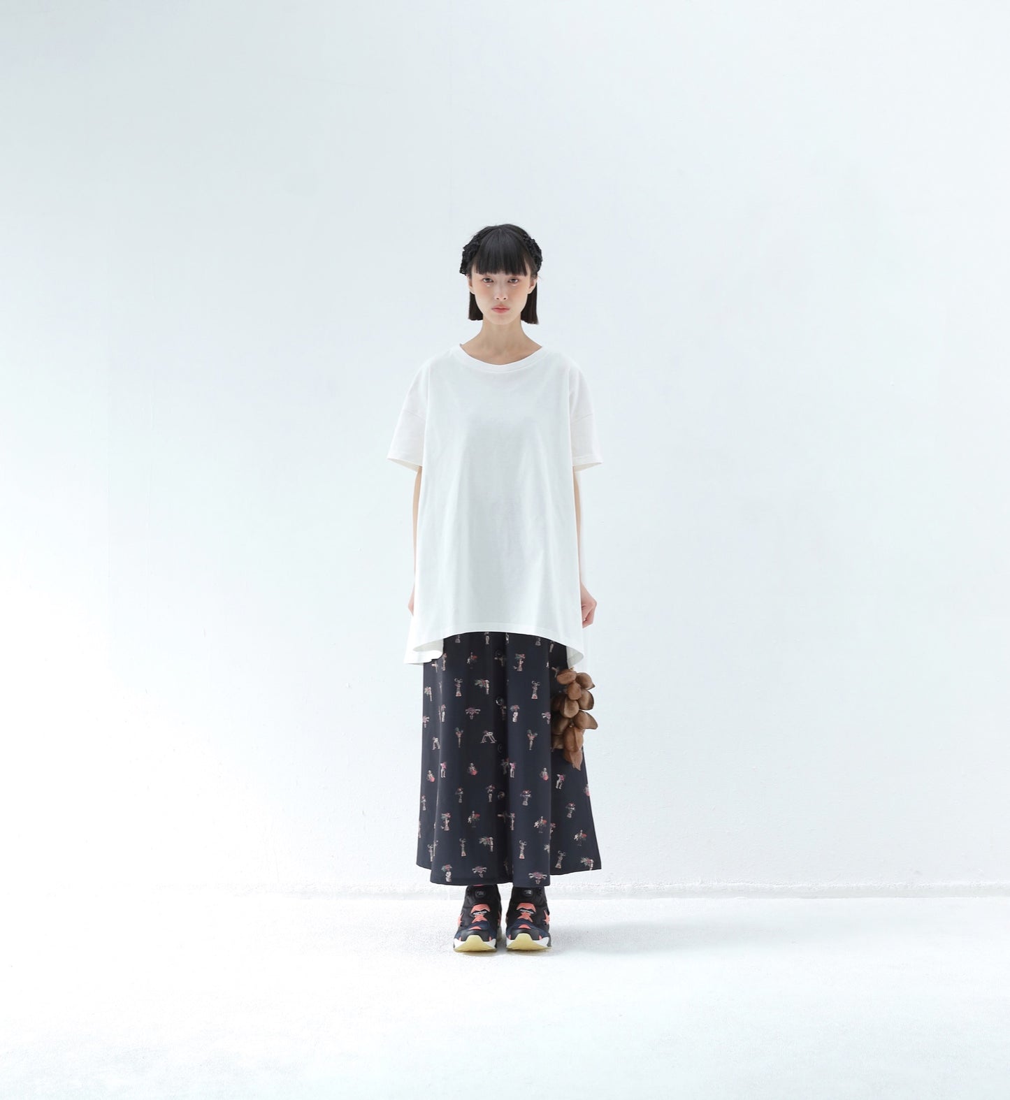 BEDSIDEDRAMA / 先行予約 Star Relic Shirts Skirt - BLACK