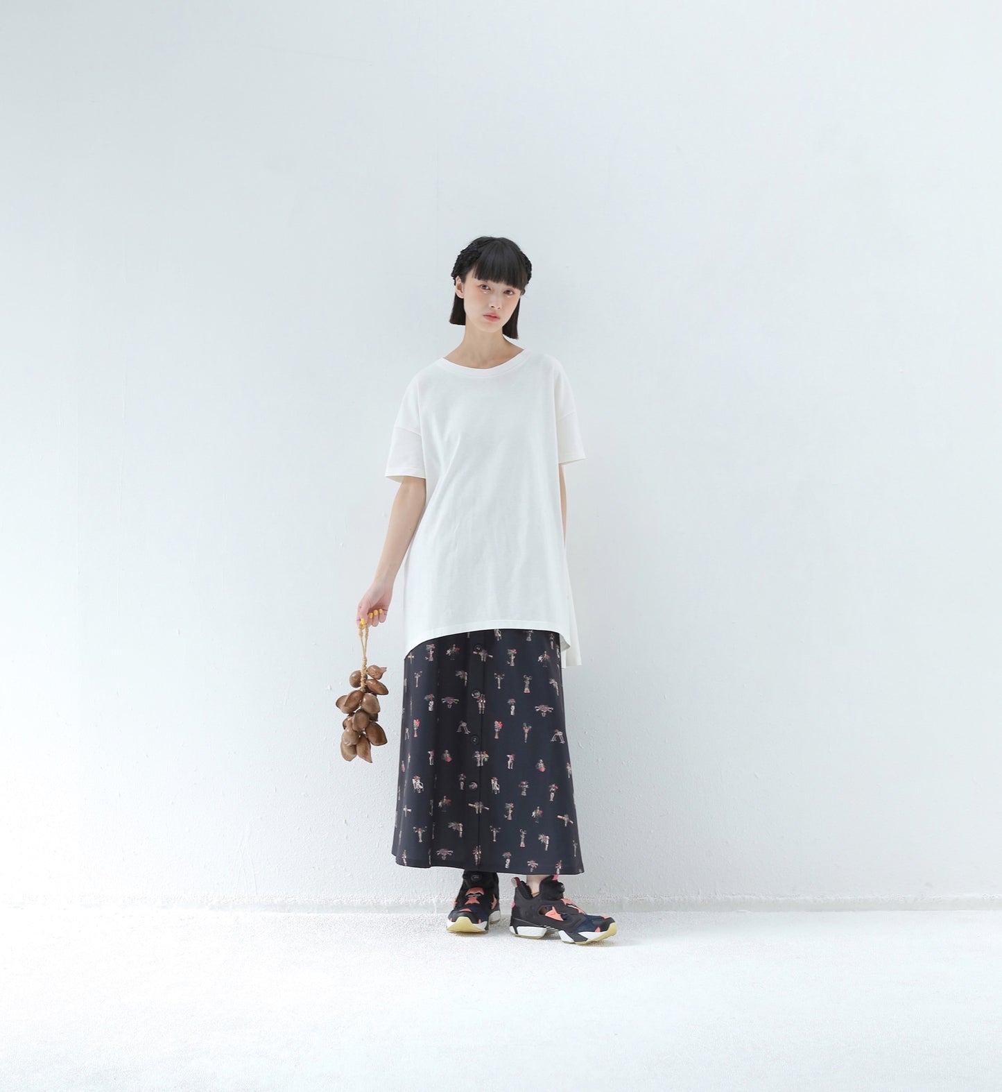 BEDSIDEDRAMA / 先行予約 Star Relic Shirts Skirt - BLACK