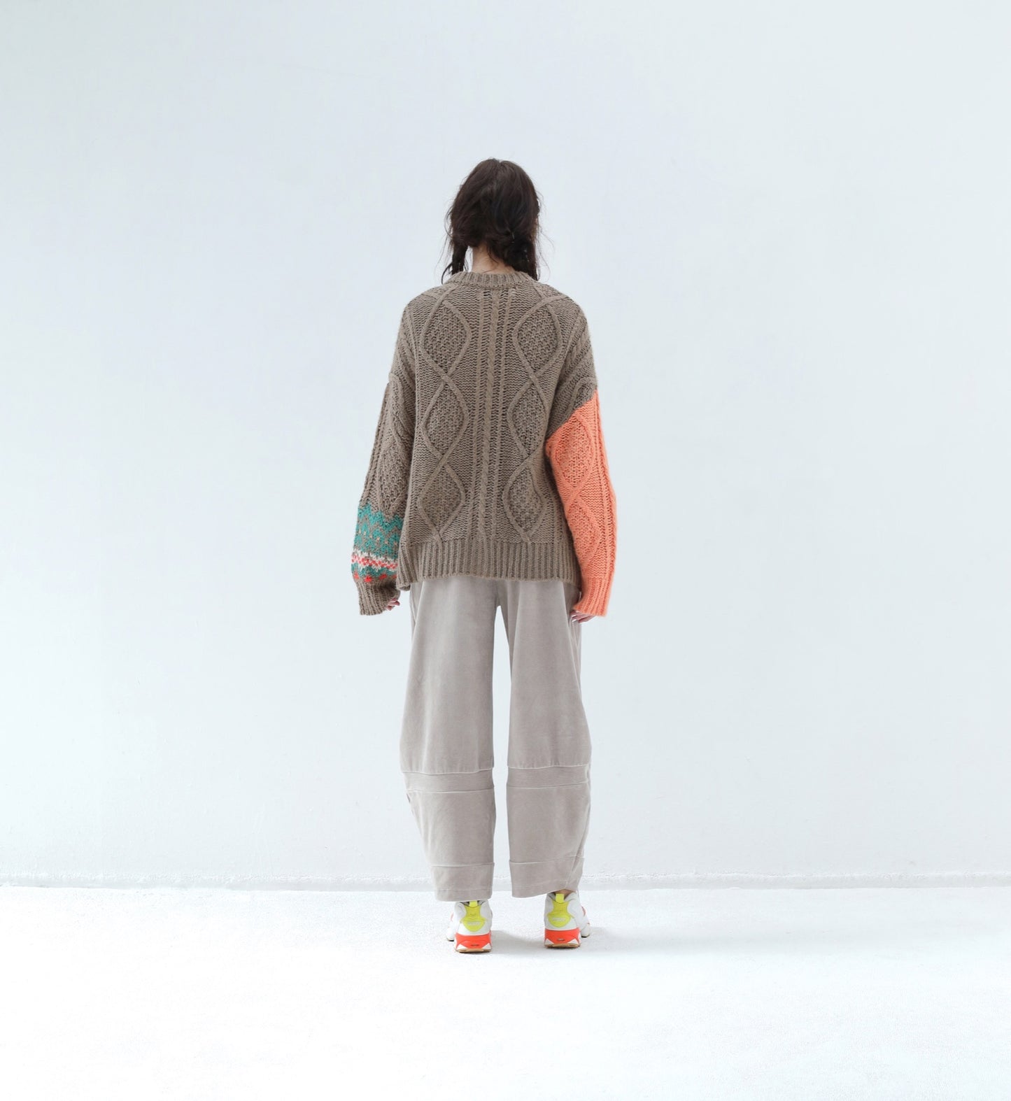 BEDSIDEDRAMA / 先行予約 PLAY Alan Mix Knit Coat - MOSS