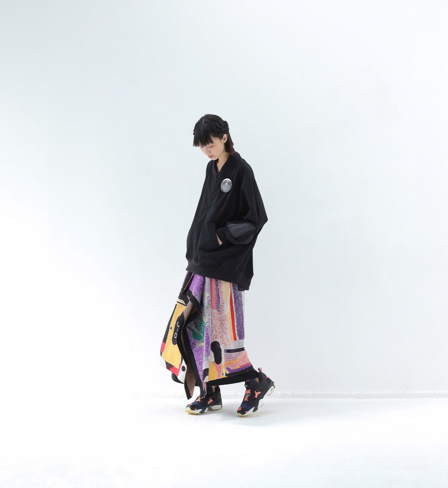BEDSIDEDRAMA / 先行予約 Old Era Stole Skirt - BLACK