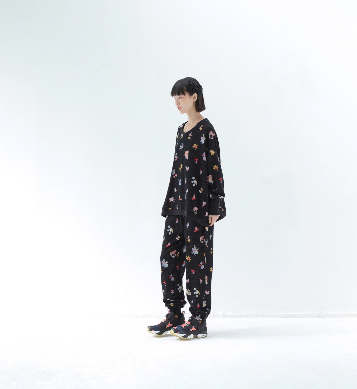 BEDSIDEDRAMA / 先行予約 Origin Jacquard Pullover - MELT BLACK
