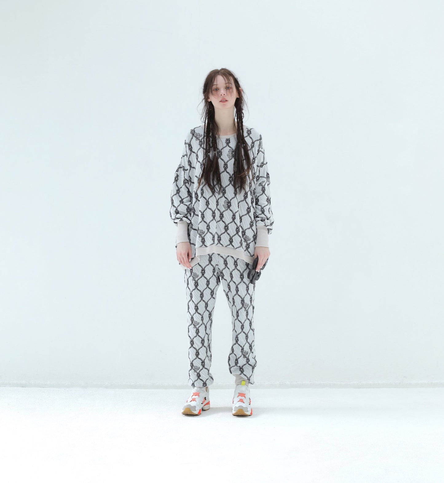 BEDSIDEDRAMA / 先行予約 Origin Jacquard Jodhpurs - WHITE