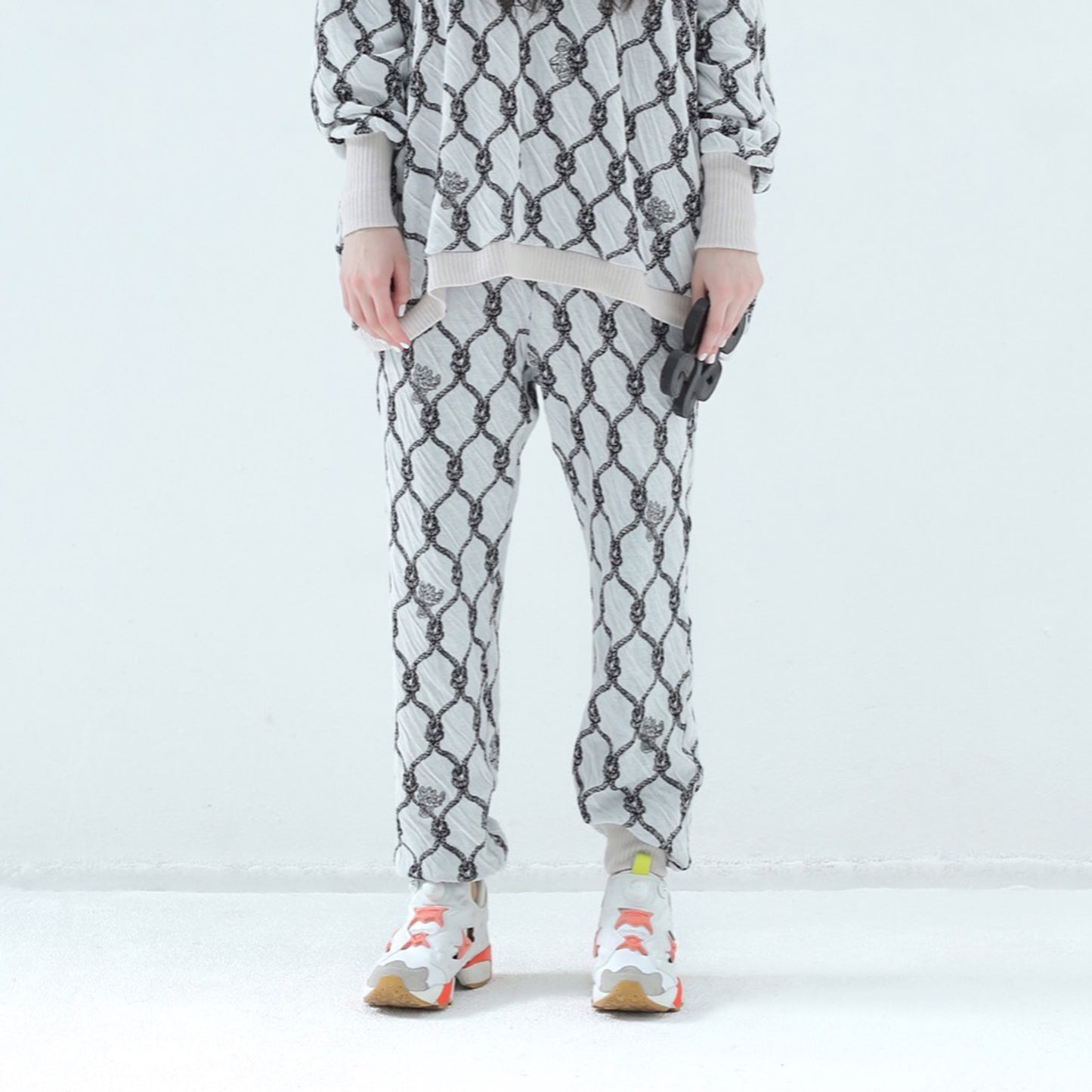 BEDSIDEDRAMA / 先行予約 Origin Jacquard Jodhpurs - WHITE