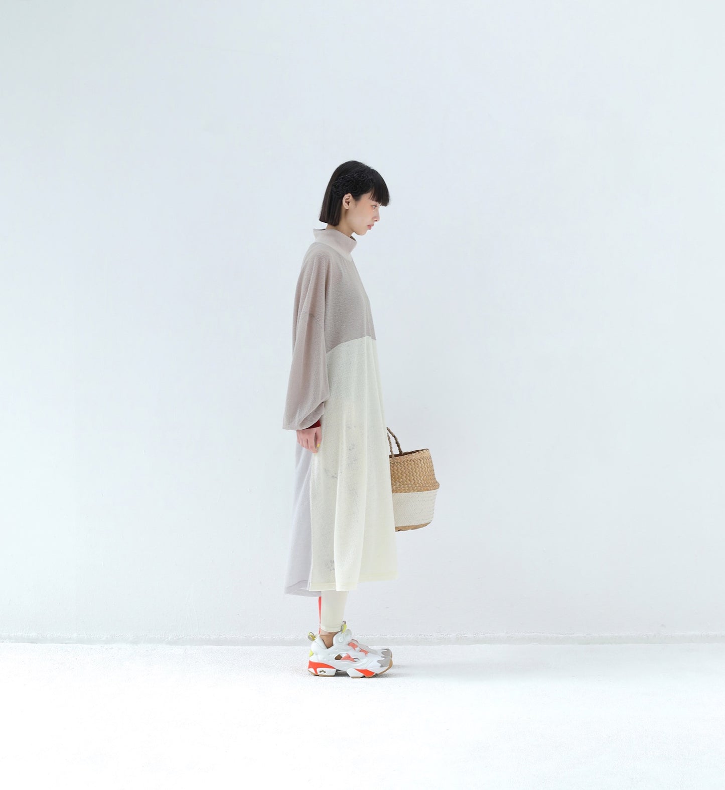 BEDSIDEDRAMA / 先行予約 Color Mix Dress Tee - BEIGE