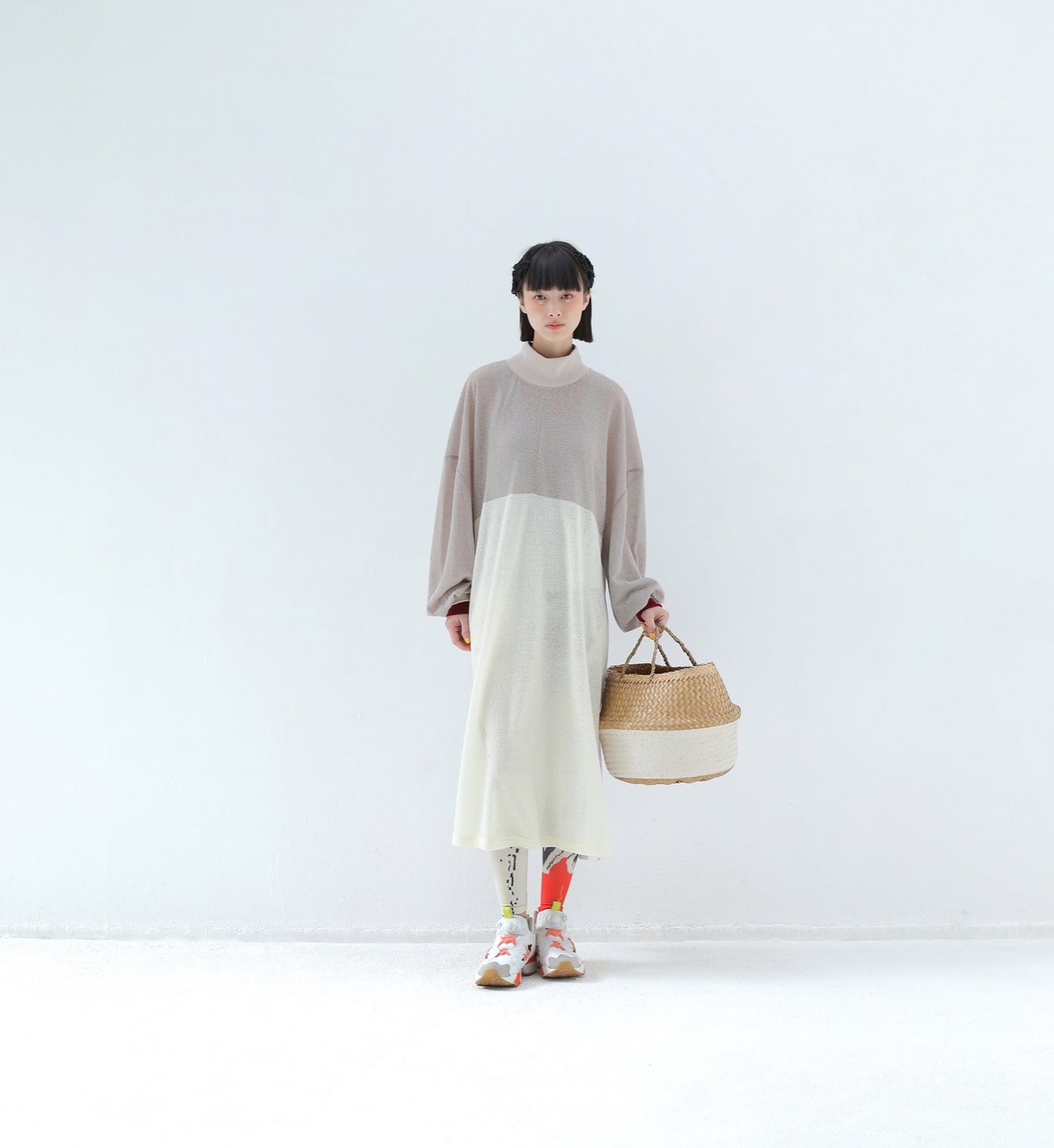 BEDSIDEDRAMA / 先行予約 Color Mix Dress Tee - BEIGE
