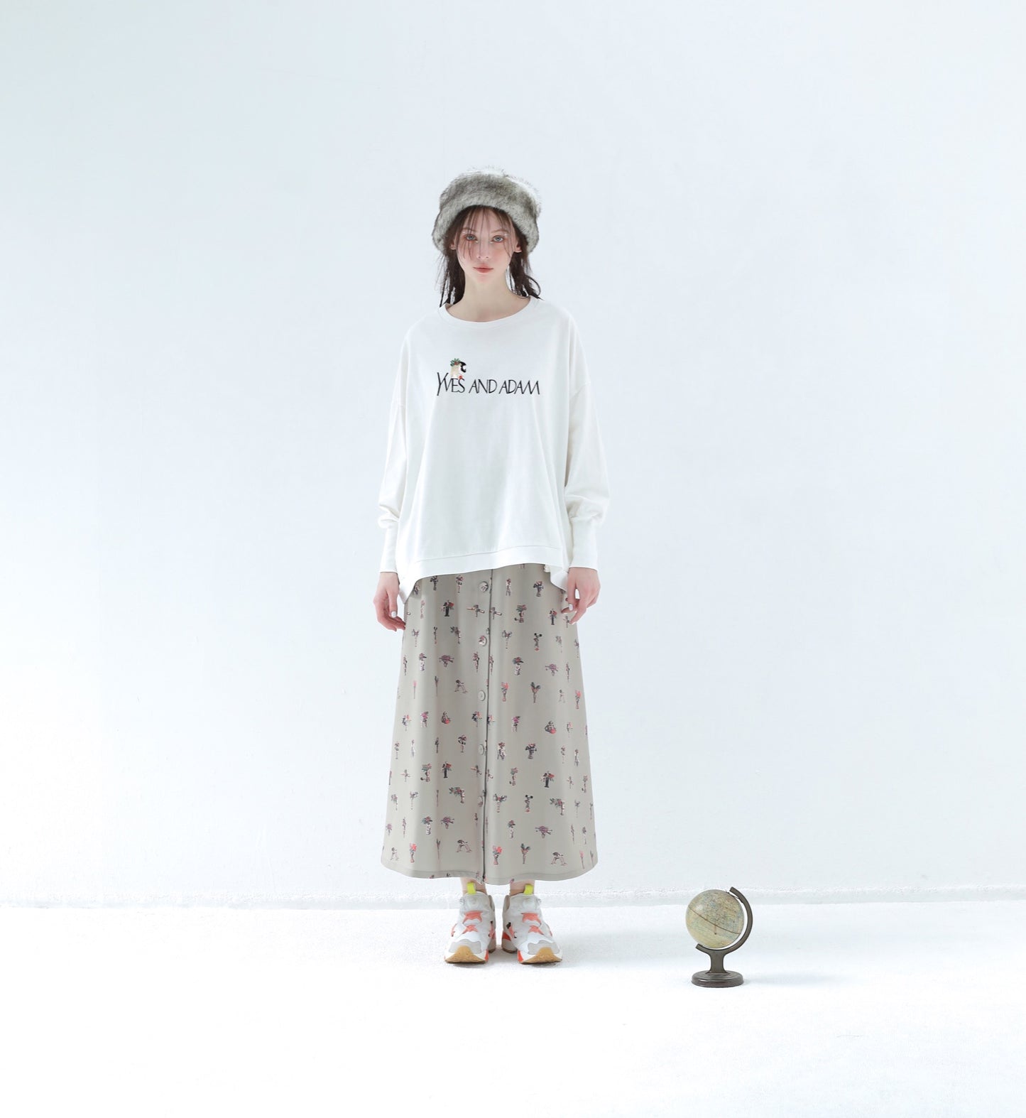 BEDSIDEDRAMA / 先行予約 YVES AND ADAM Wide Pullover - WHITE