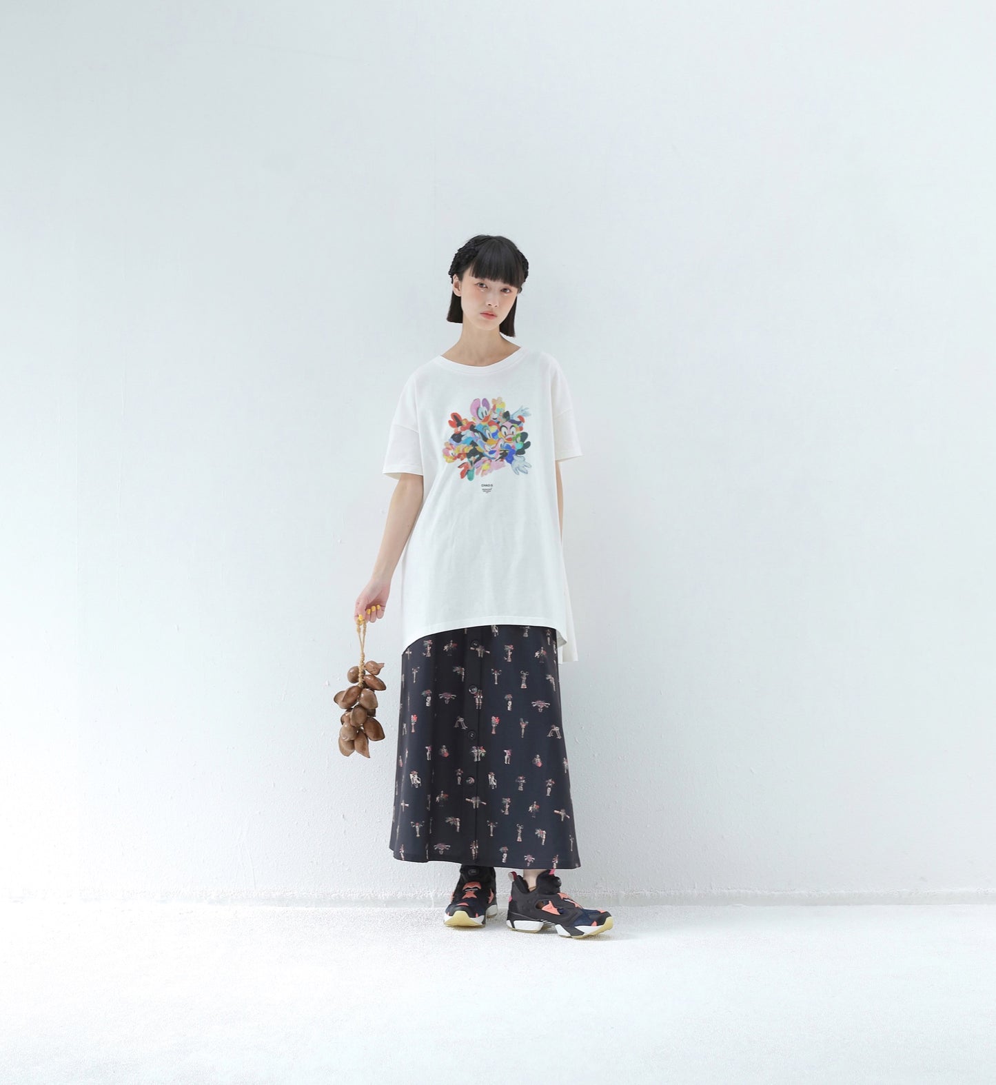 BEDSIDEDRAMA / 先行予約 CHAO:S HEAD Flare T-Shirt - WHITE