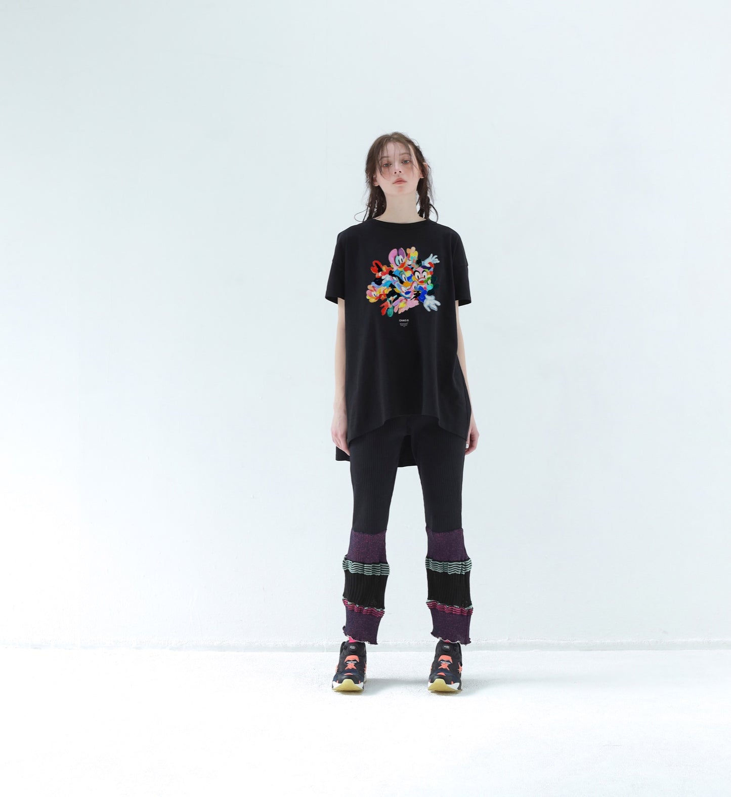 BEDSIDEDRAMA / 先行予約 CHAO:S HEAD Flare T-Shirt - BLACK