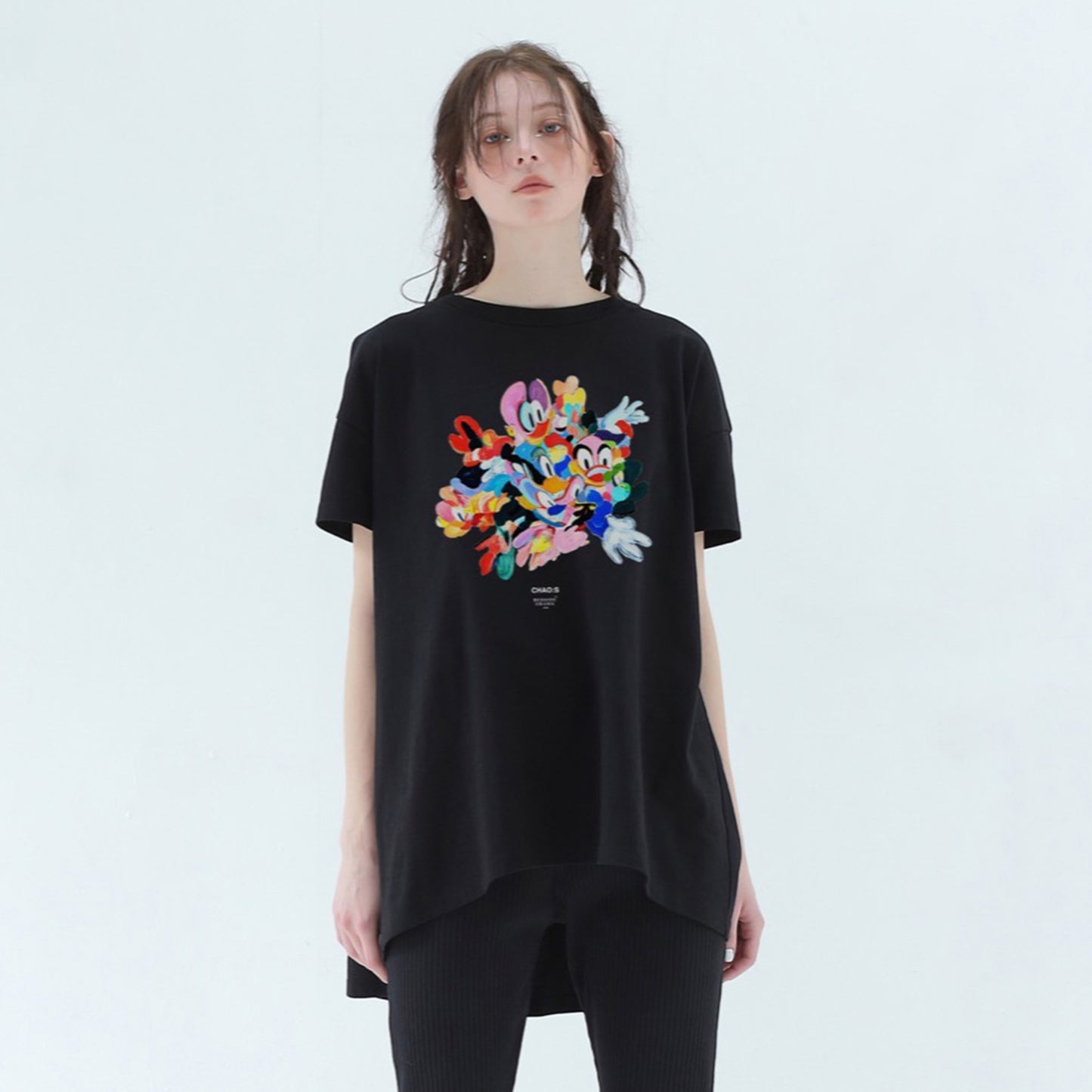 BEDSIDEDRAMA / 先行予約 CHAO:S HEAD Flare T-Shirt - BLACK
