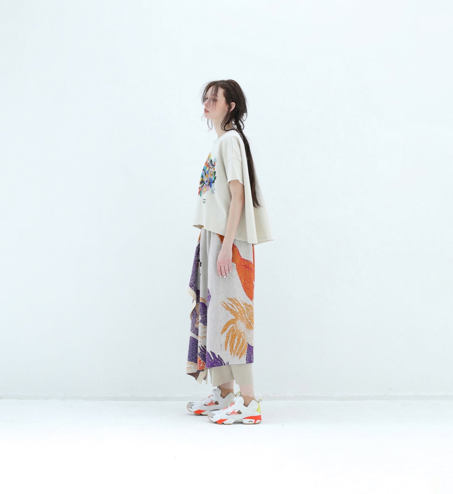 BEDSIDEDRAMA / 先行予約 CHAO:S HEAD Flare T-Shirt - NATURAL