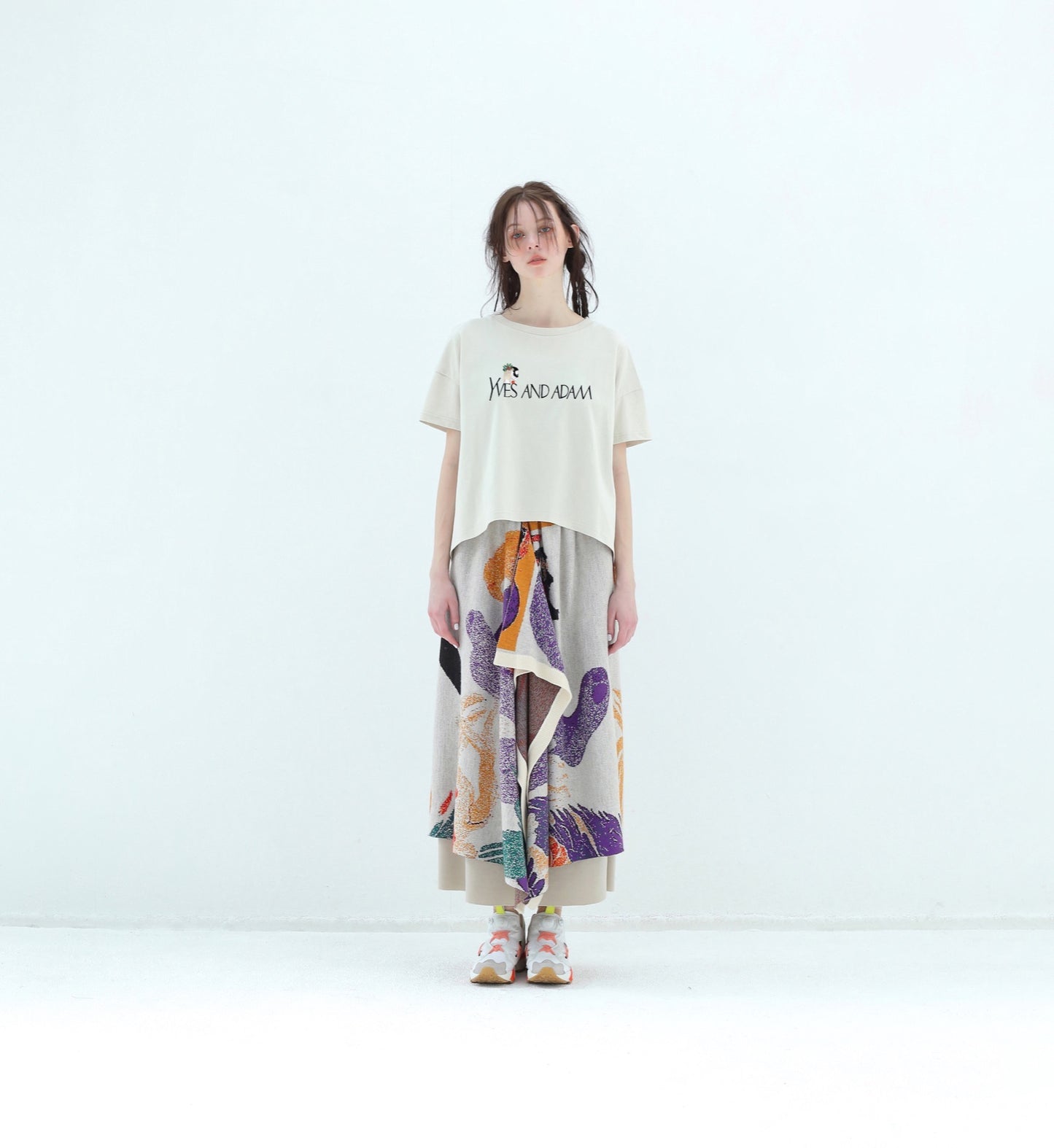 BEDSIDEDRAMA / 先行予約 YVES AND ADAM Flare T-Shirt - NATURAL
