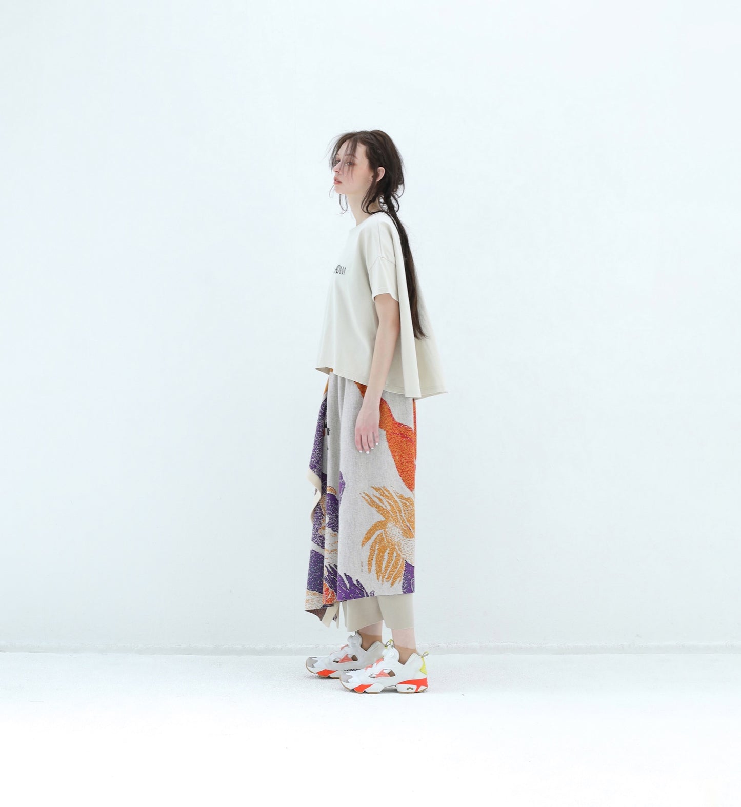 BEDSIDEDRAMA / 先行予約 YVES AND ADAM Flare T-Shirt - NATURAL