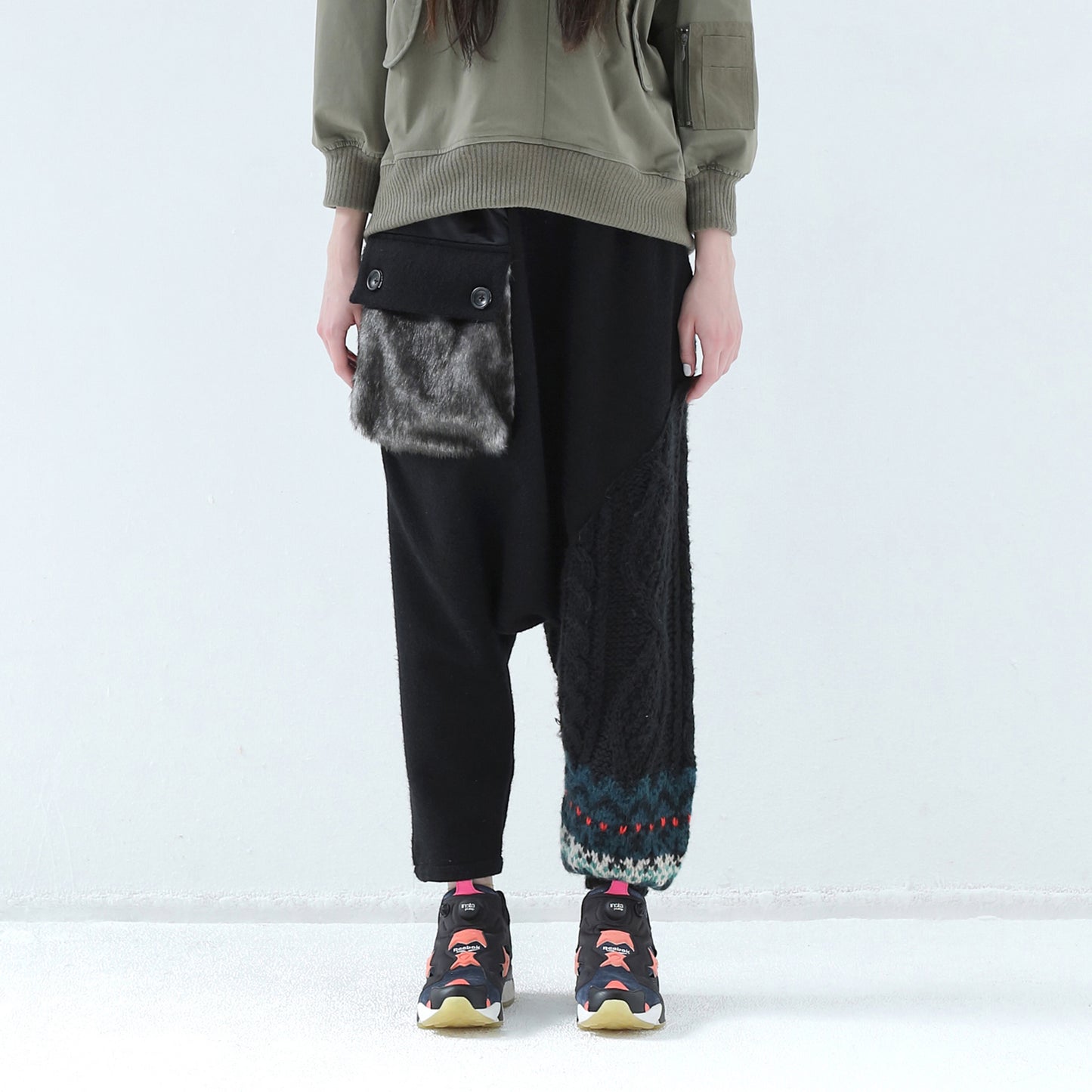 BEDSIDEDRAMA / 先行予約 OOPARTS Mix Relax Pants - BLACK