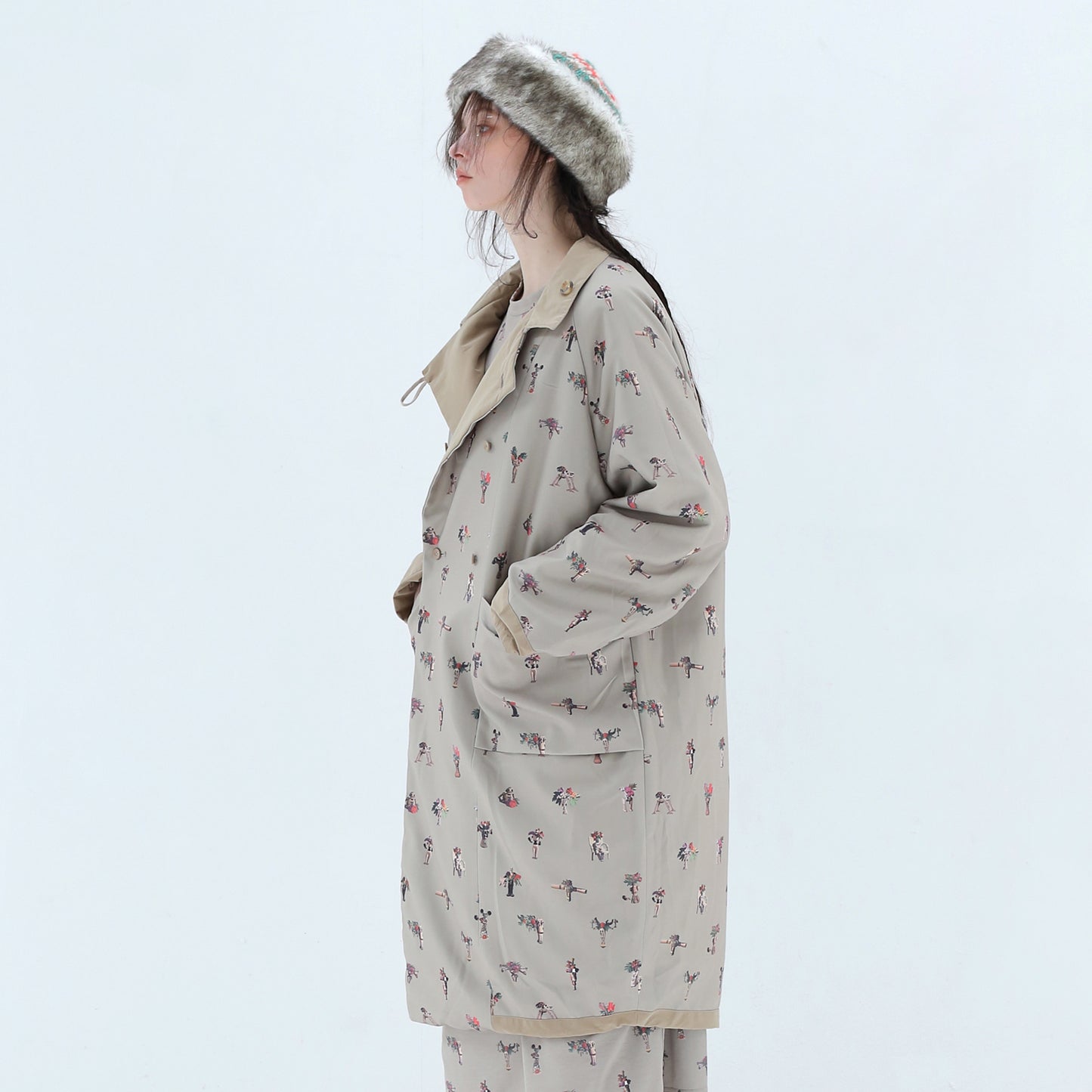 BEDSIDEDRAMA / 先行予約 Star Relic Reversible Coat - BEIGE