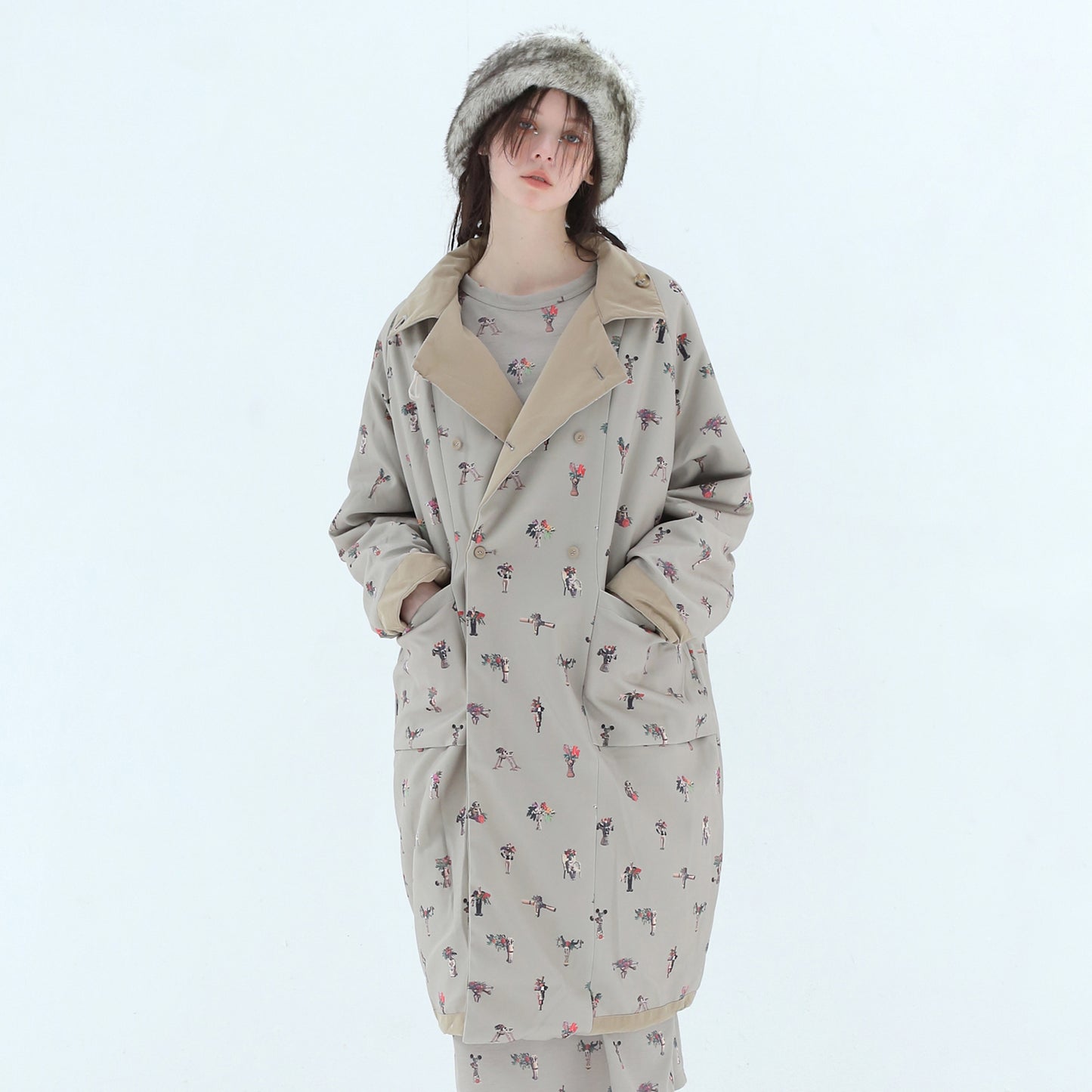 BEDSIDEDRAMA / 先行予約 Star Relic Reversible Coat - BEIGE
