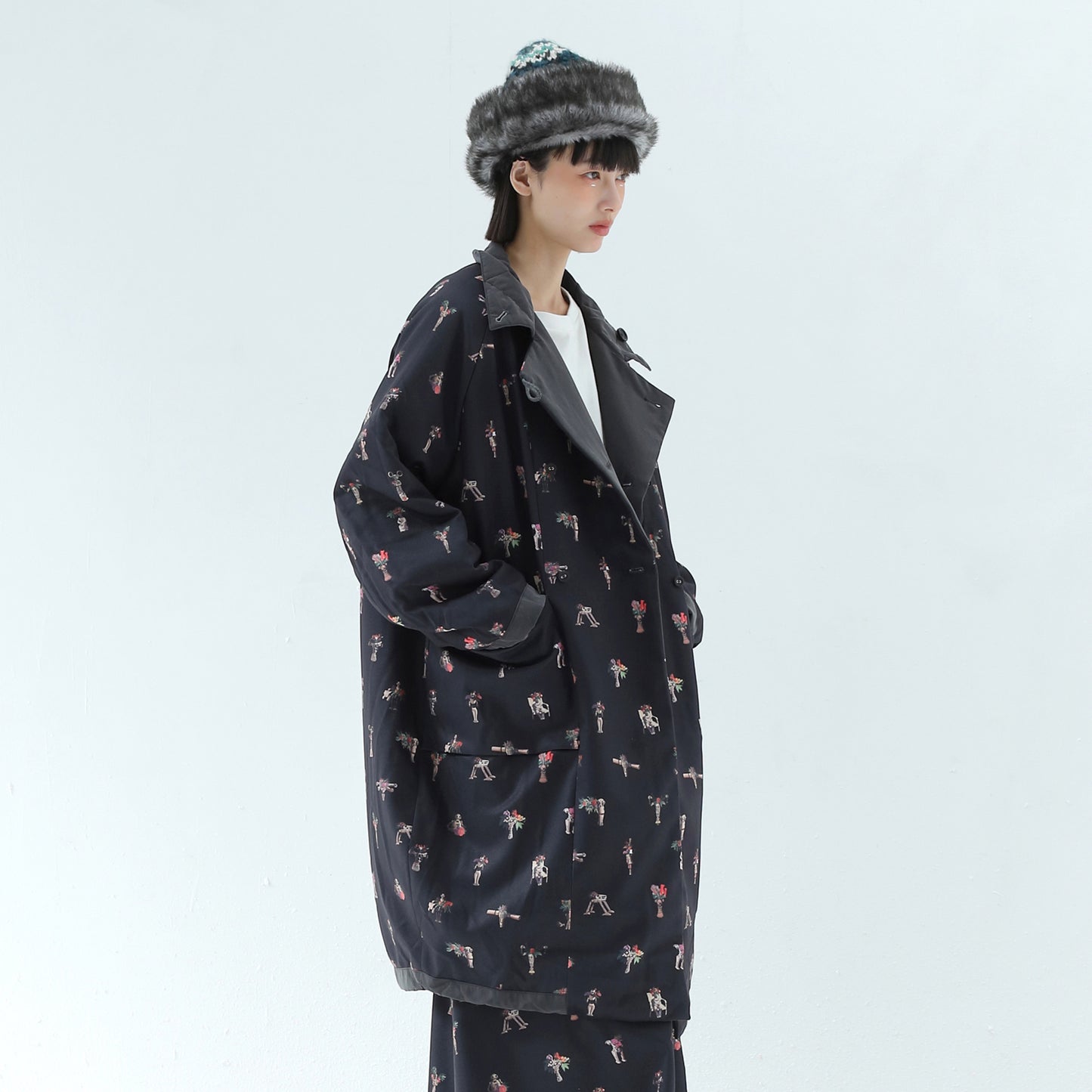 BEDSIDEDRAMA / 先行予約 Star Relic Reversible Coat - BLACK