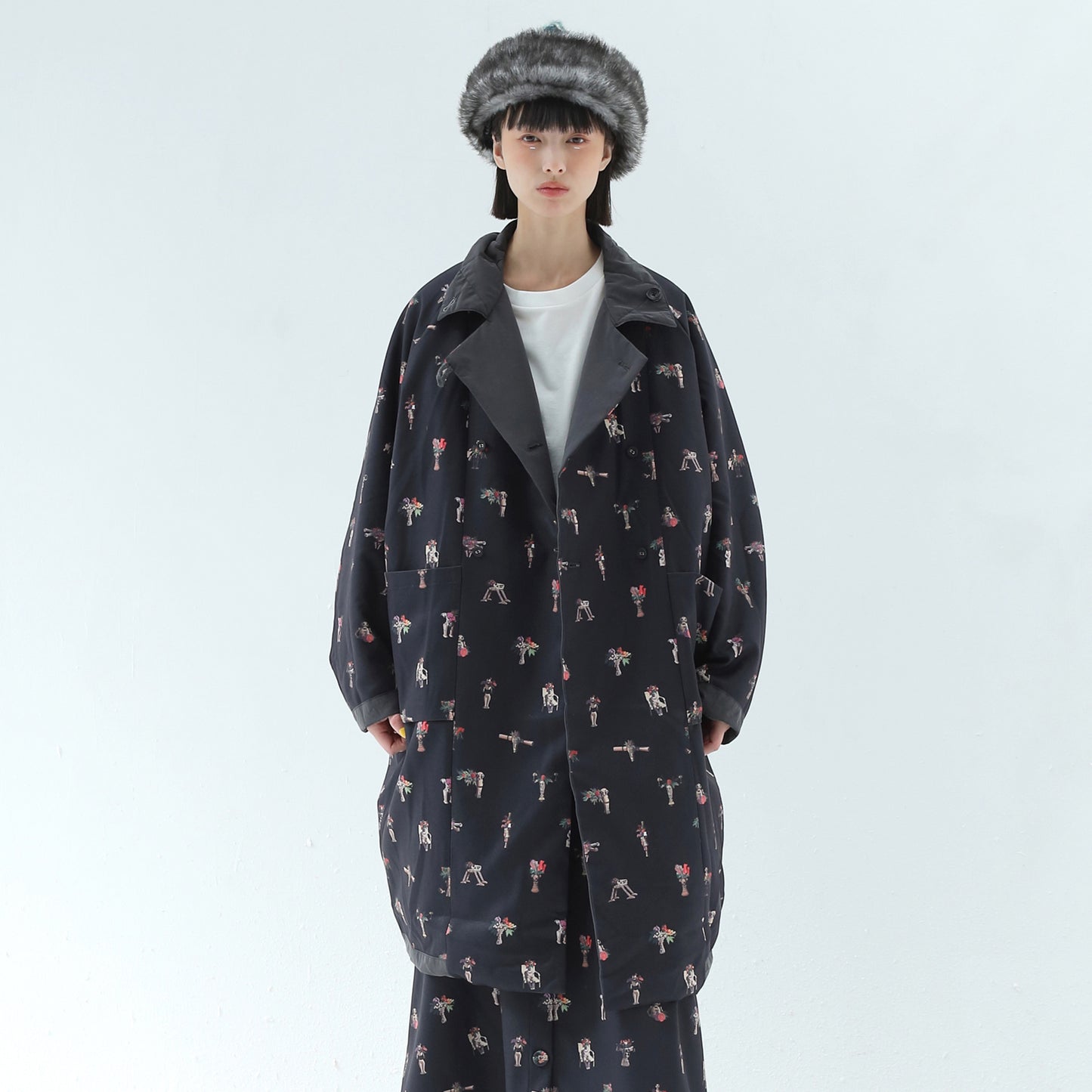 BEDSIDEDRAMA / 先行予約 Star Relic Reversible Coat - BLACK