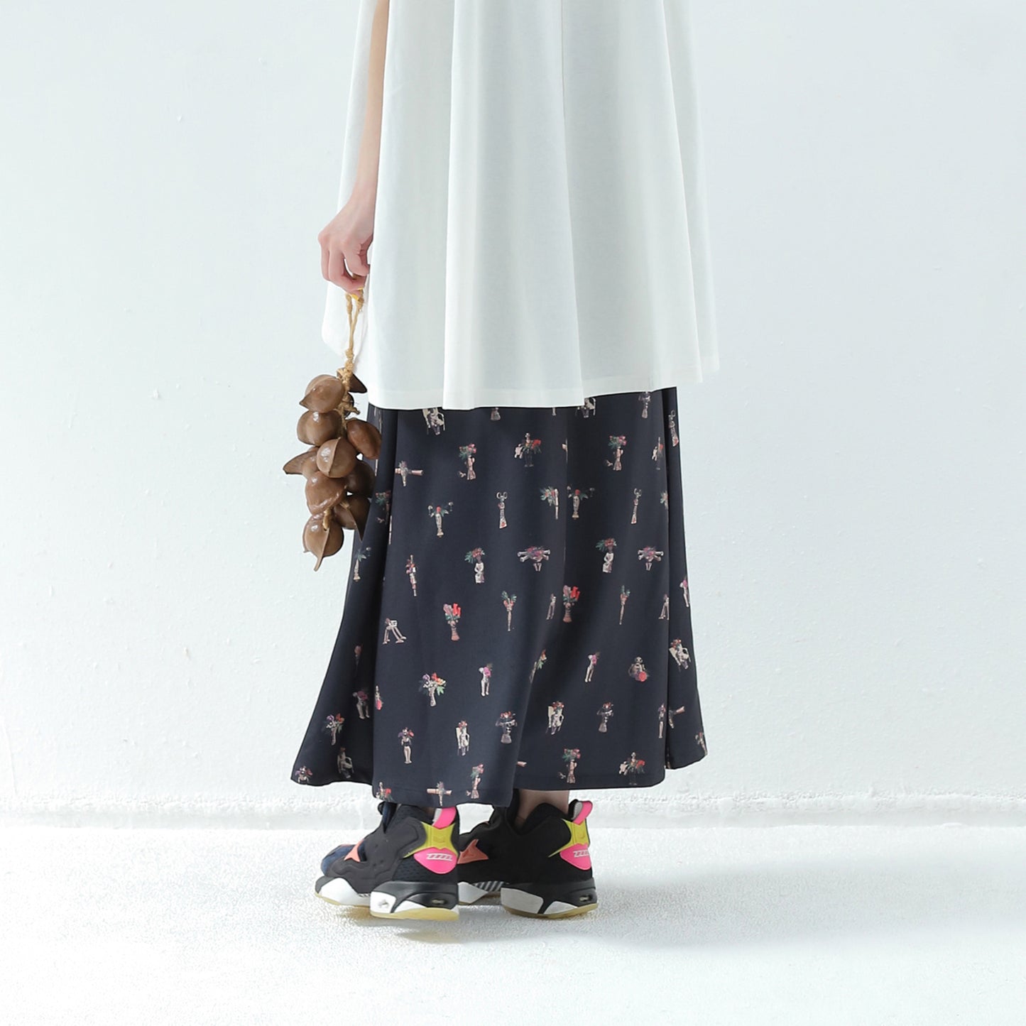 BEDSIDEDRAMA / 先行予約 Star Relic Shirts Skirt - BLACK