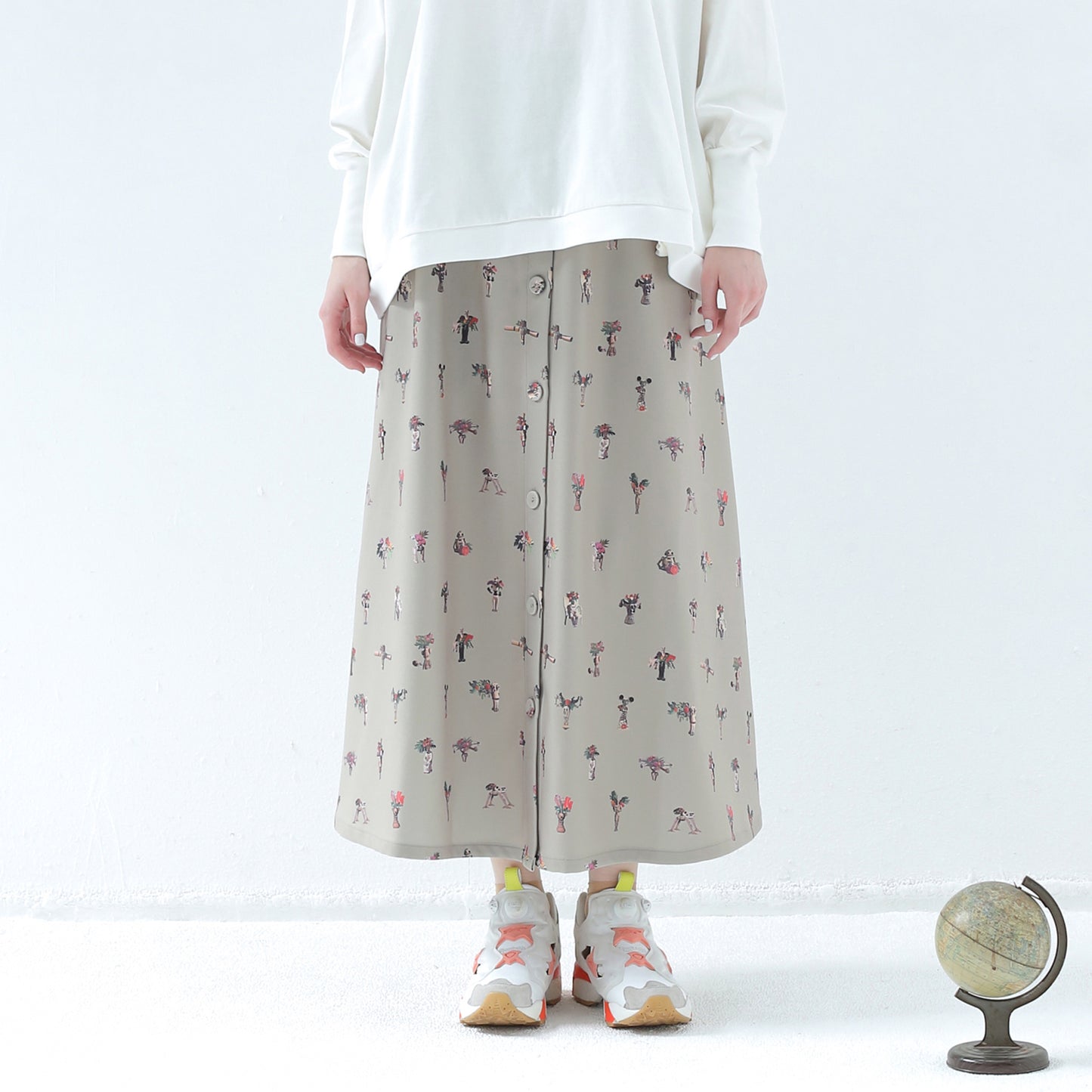 BEDSIDEDRAMA / 先行予約 Star Relic Shirts Skirt - BEIGE