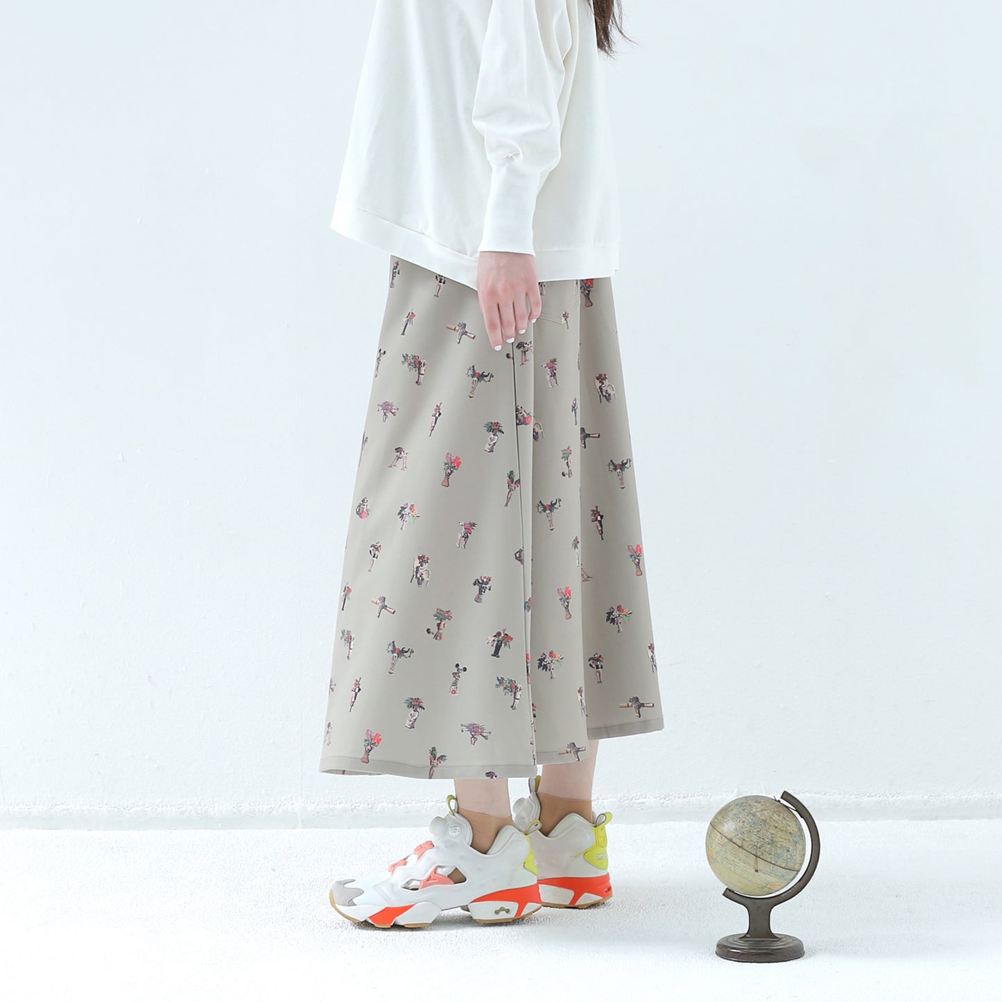 BEDSIDEDRAMA / 先行予約 Star Relic Shirts Skirt - BEIGE