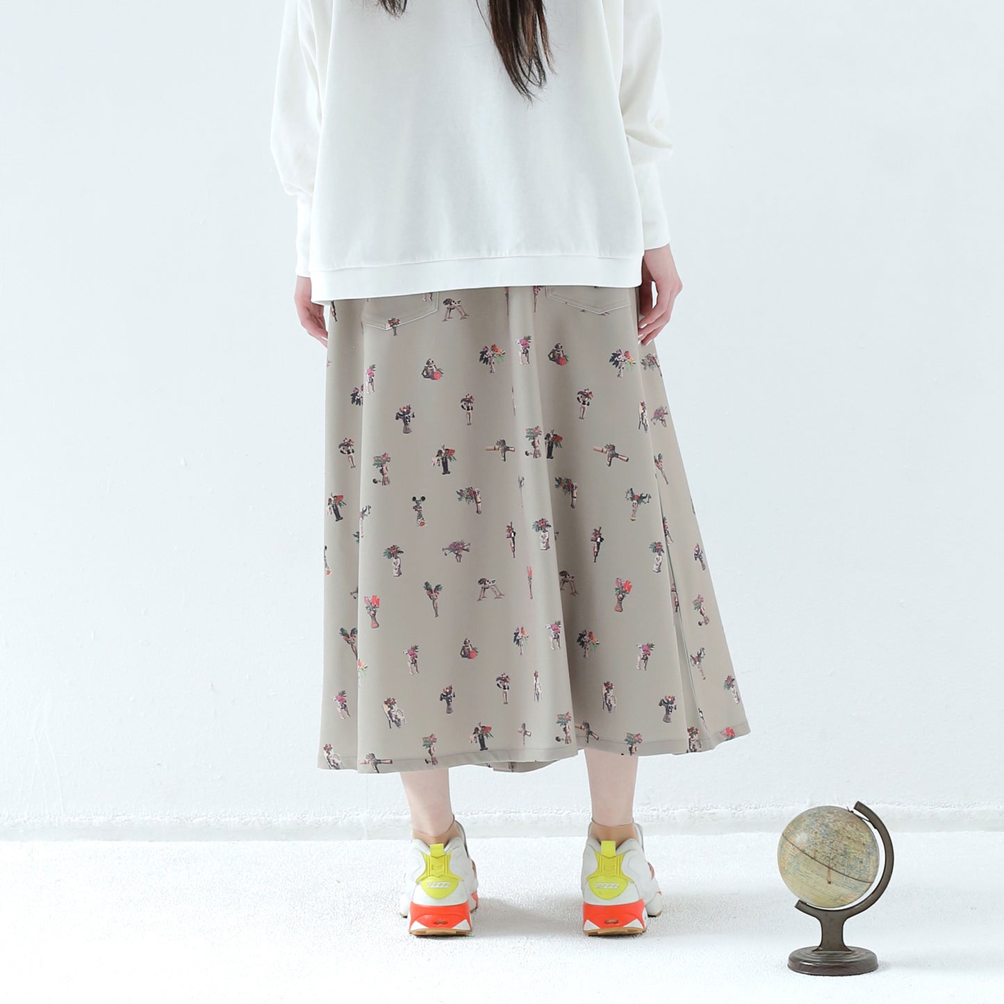 BEDSIDEDRAMA / 先行予約 Star Relic Shirts Skirt - BEIGE