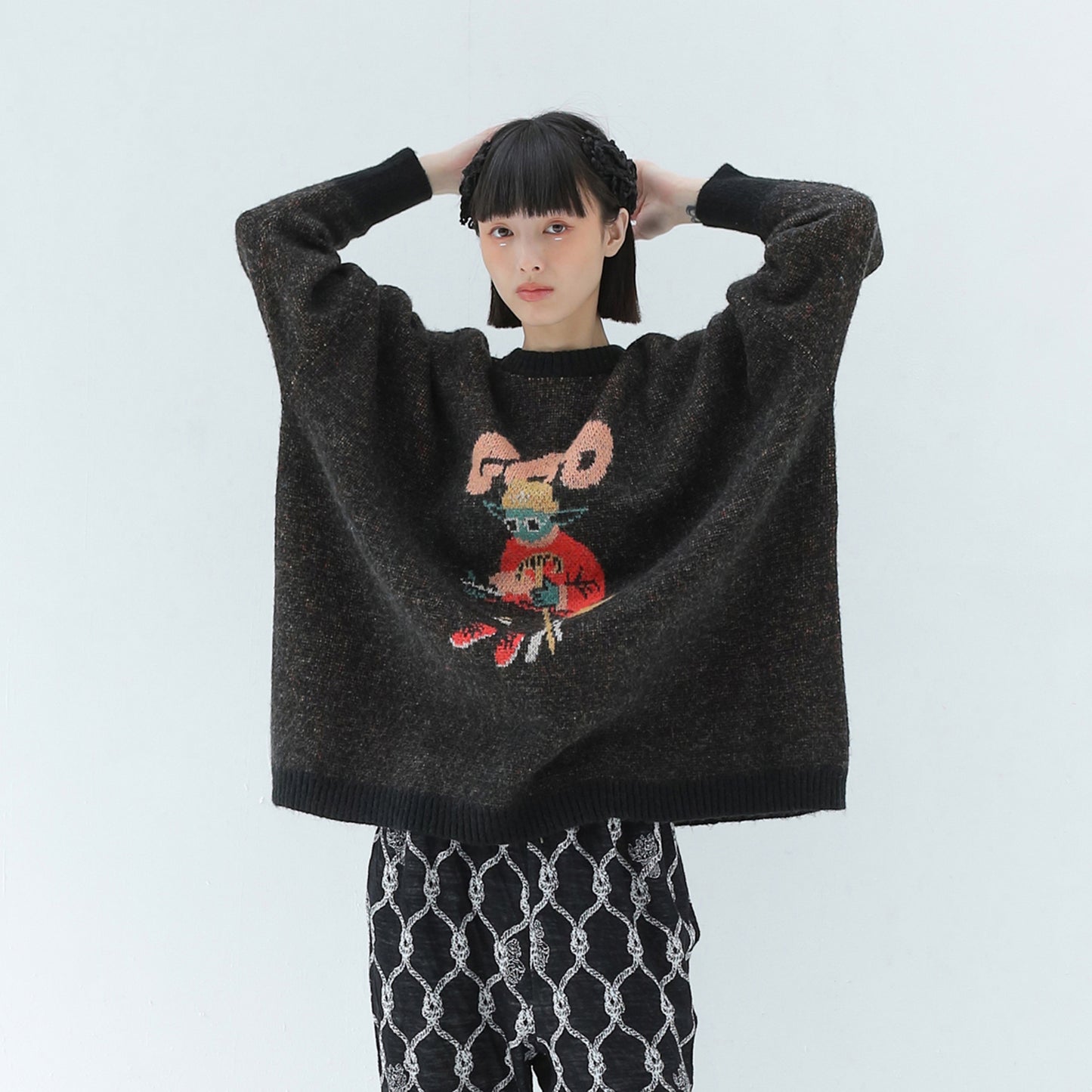 BEDSIDEDRAMA / 先行予約 GOD Only Knows Knit Sweater - BLACK