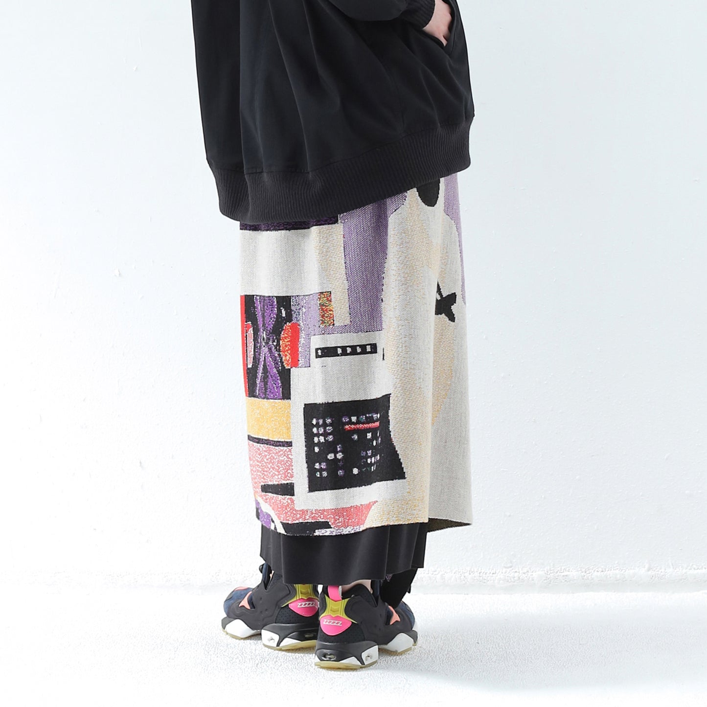BEDSIDEDRAMA / 先行予約 Old Era Stole Skirt - BLACK