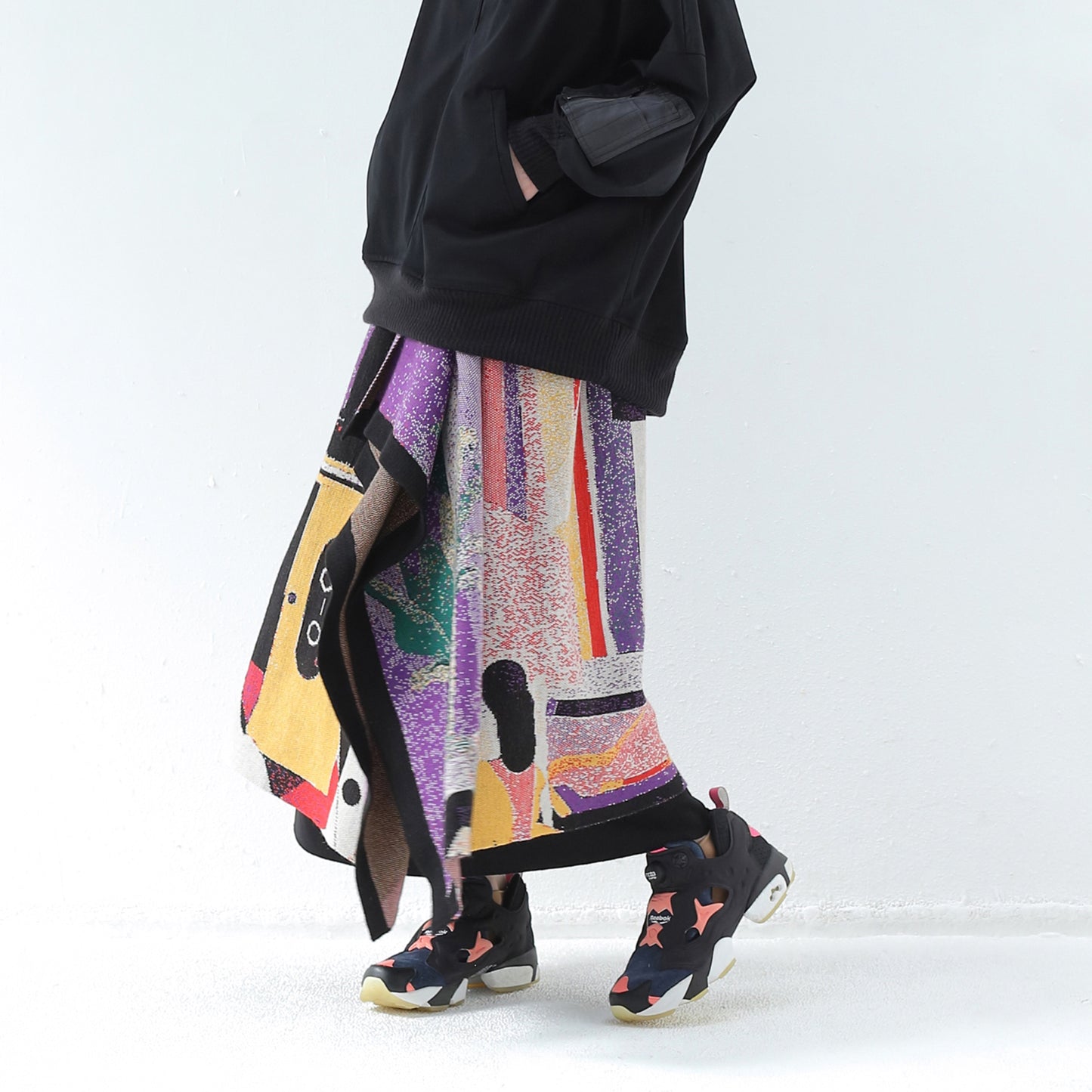 BEDSIDEDRAMA / 先行予約 Old Era Stole Skirt - BLACK