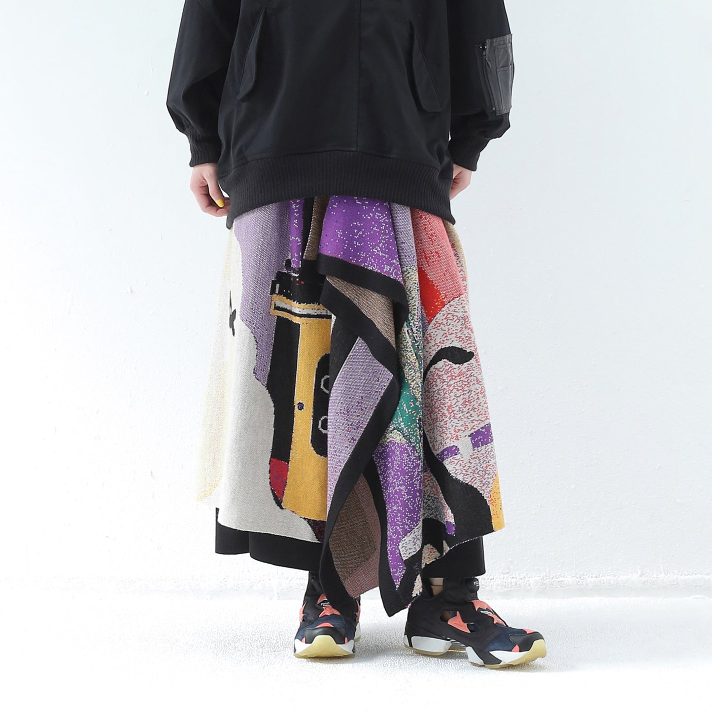 BEDSIDEDRAMA / 先行予約 Old Era Stole Skirt - BLACK