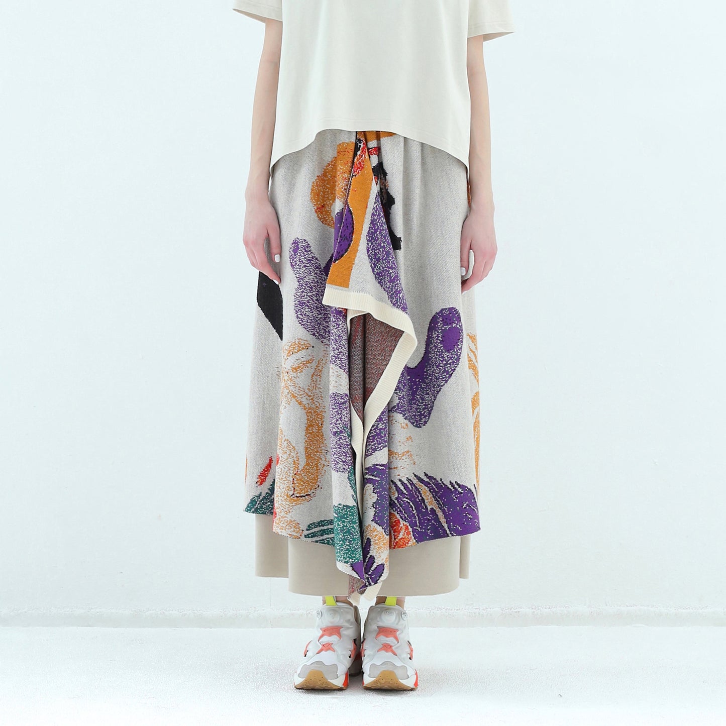 BEDSIDEDRAMA / 先行予約 Old Era Stole Skirt - BEIGE