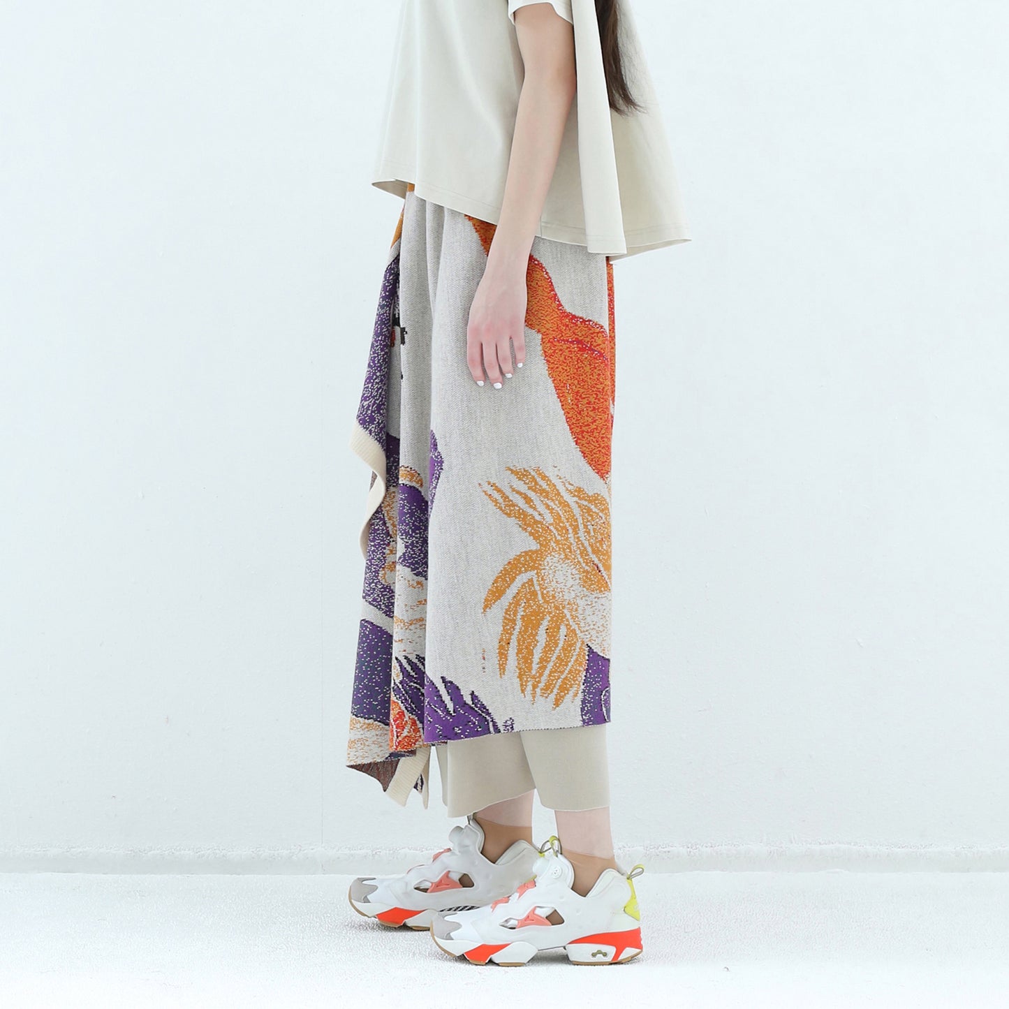 BEDSIDEDRAMA / 先行予約 Old Era Stole Skirt - BEIGE