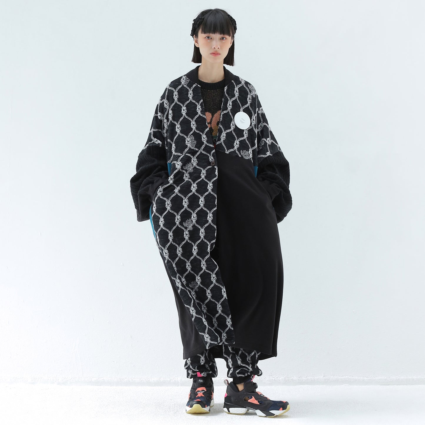 BEDSIDEDRAMA / 先行予約 Origin Jacquard Mix Gawn - BLACK