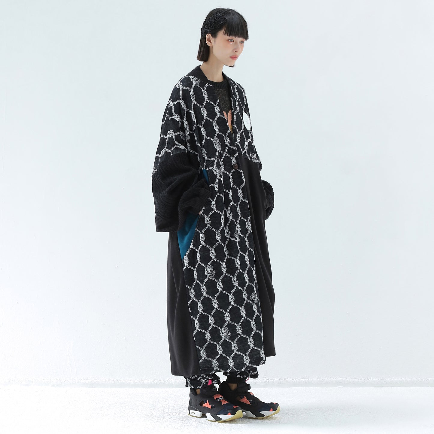 BEDSIDEDRAMA / 先行予約 Origin Jacquard Mix Gawn - BLACK