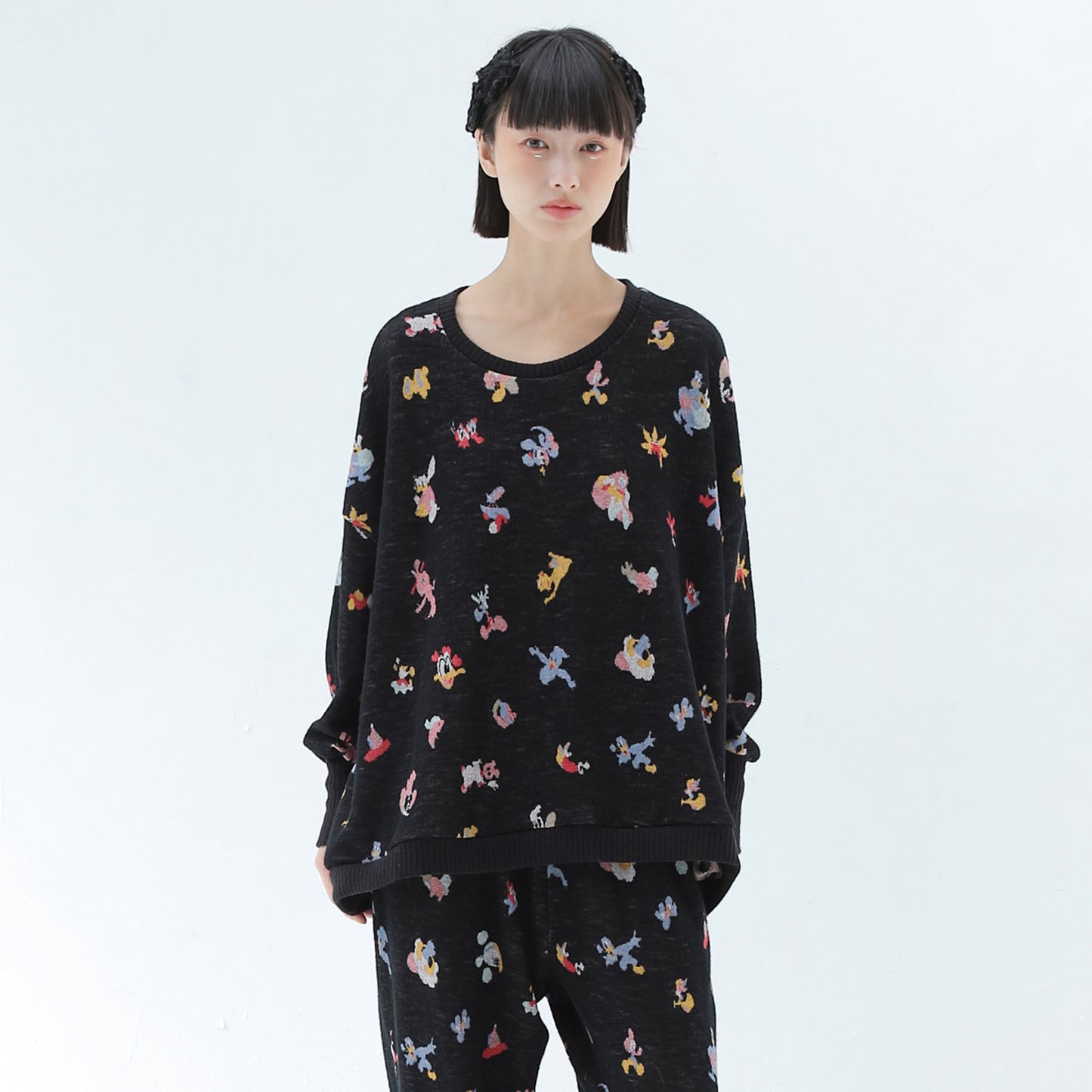 BEDSIDEDRAMA / 先行予約 Origin Jacquard Pullover - MELT BLACK