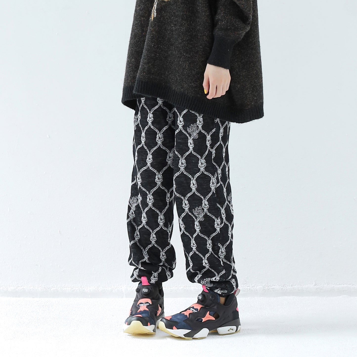 BEDSIDEDRAMA / 先行予約 Origin Jacquard Jodhpurs - BLACK
