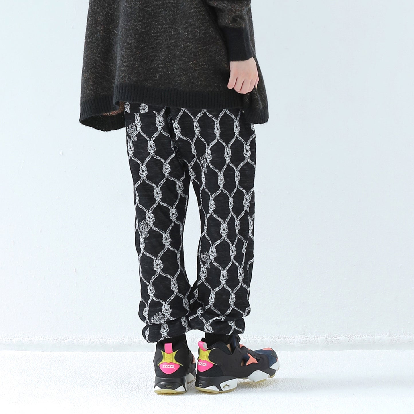 BEDSIDEDRAMA / 先行予約 Origin Jacquard Jodhpurs - BLACK