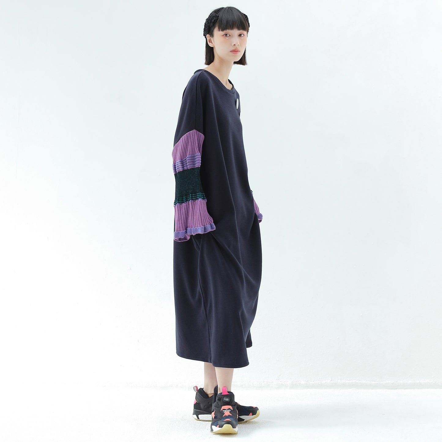 BEDSIDEDRAMA / 先行予約 Drift Sleeve Dress - NAVY