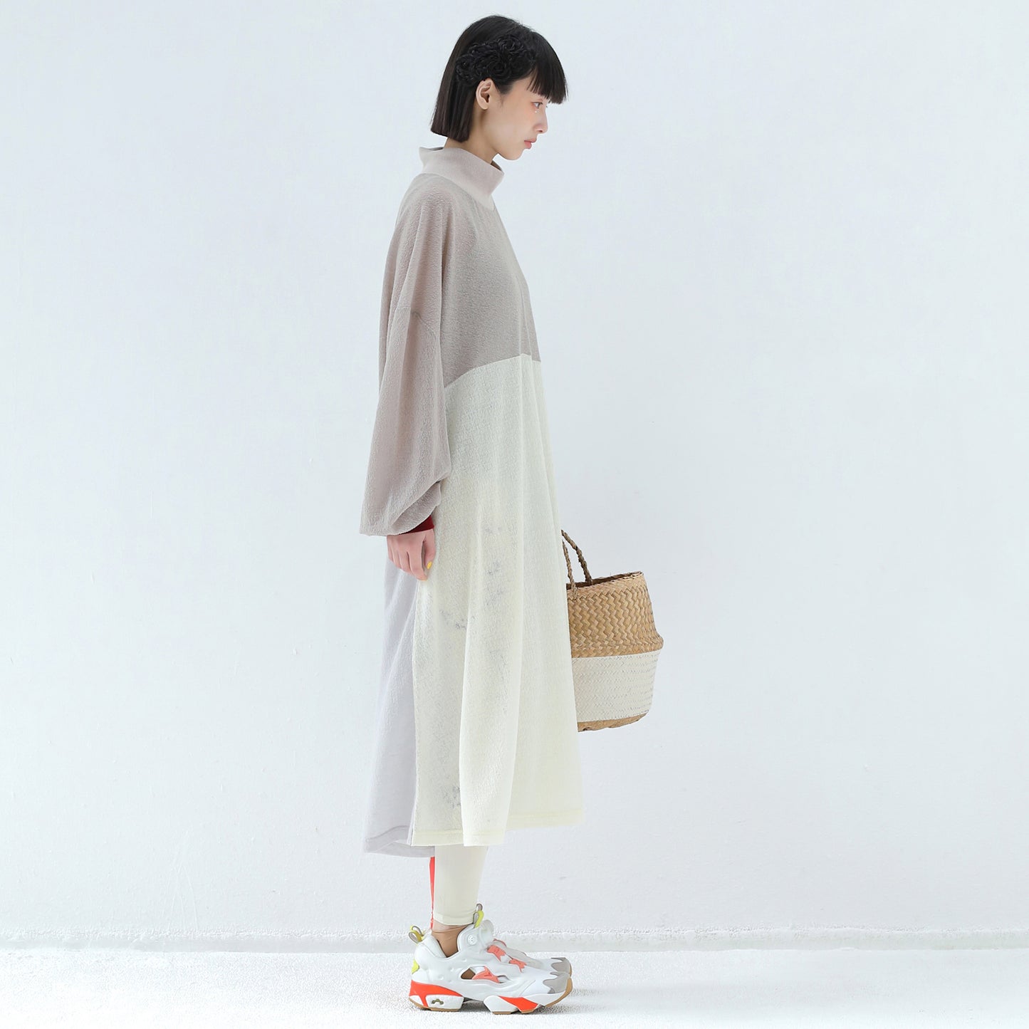 BEDSIDEDRAMA / 先行予約 Color Mix Dress Tee - BEIGE